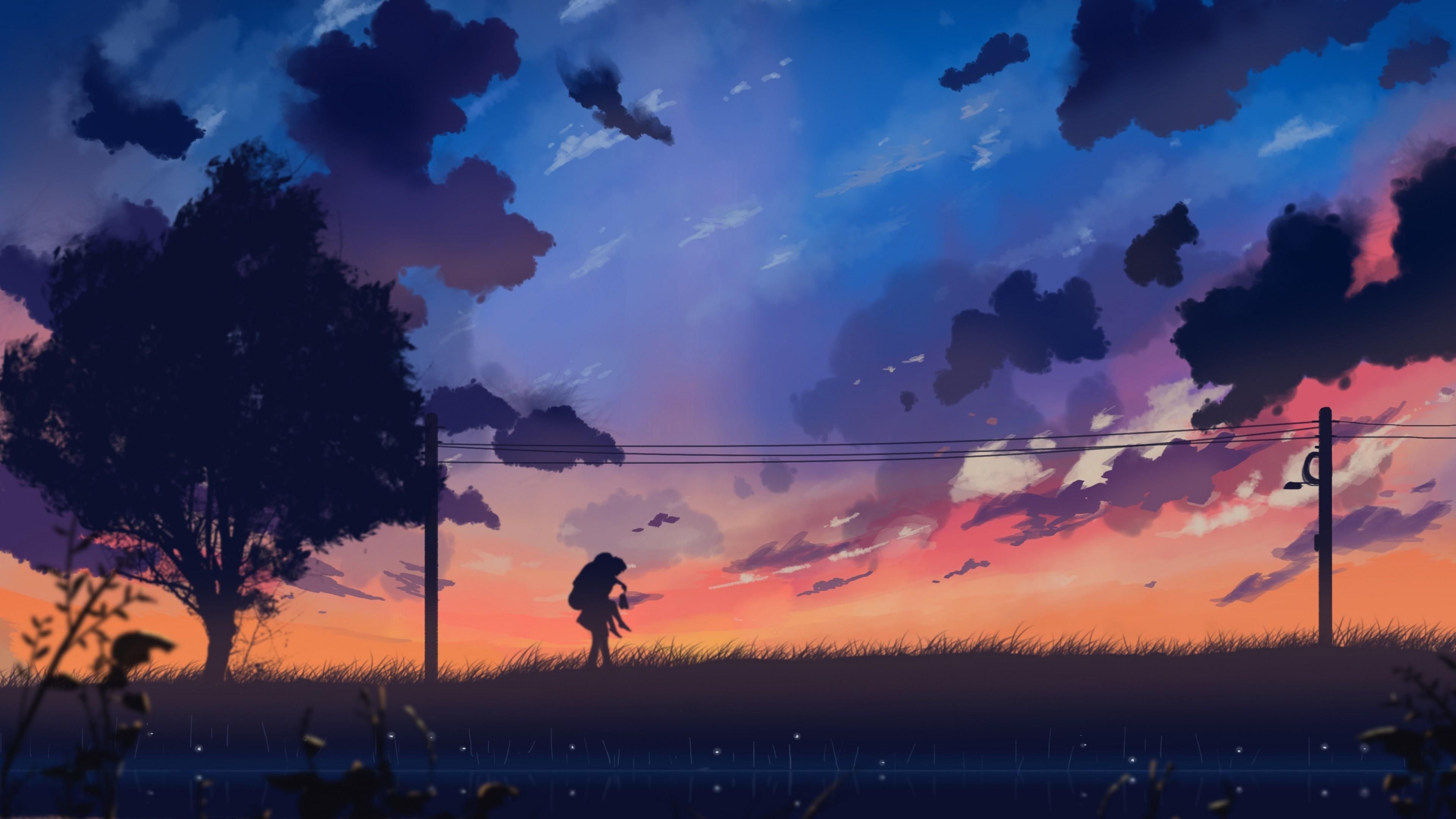 3840x2160 Anime Landscape PC Wallpaper