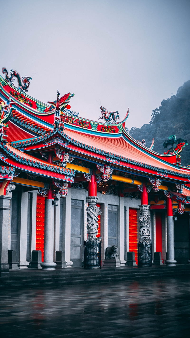 800x1422 HD chinese temple wallpaper