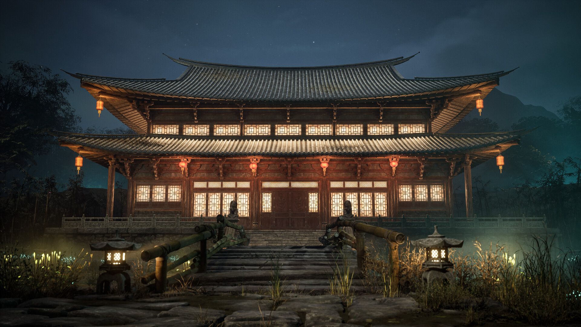 1920x1080 Chinese Fantasy Temple