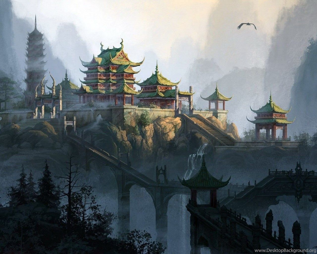 1280x1024 Chinese Temple Wallpaper