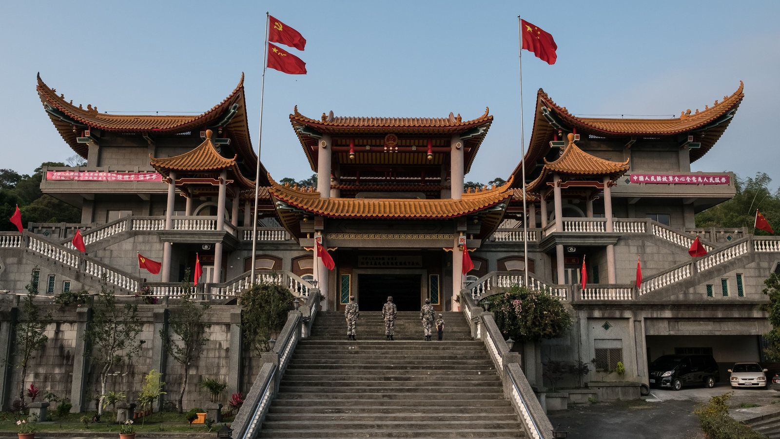 1600x900 Buddhist Temple, Now a Communist Shrine, Plants China's Flag in Taiwan