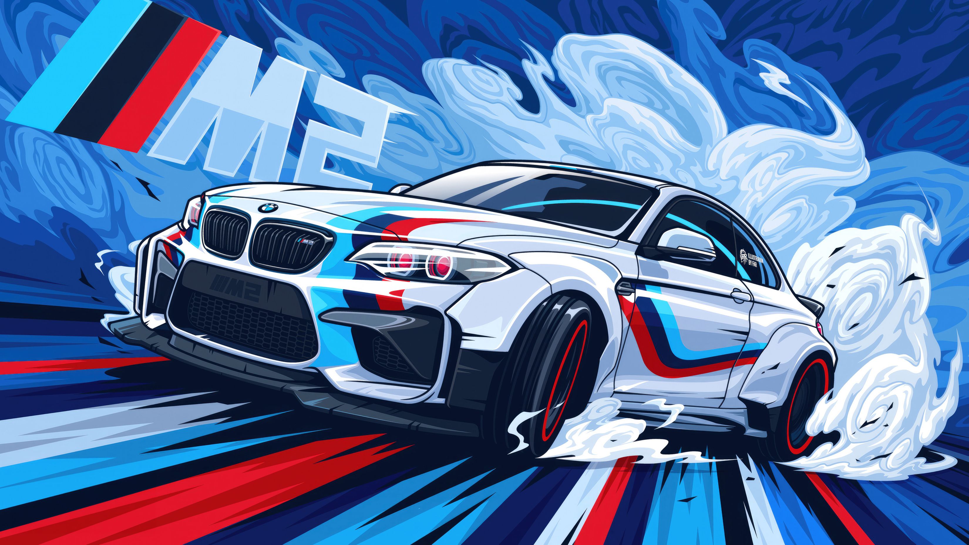 3300x1855 BMW M4 M Series Artwork 4K