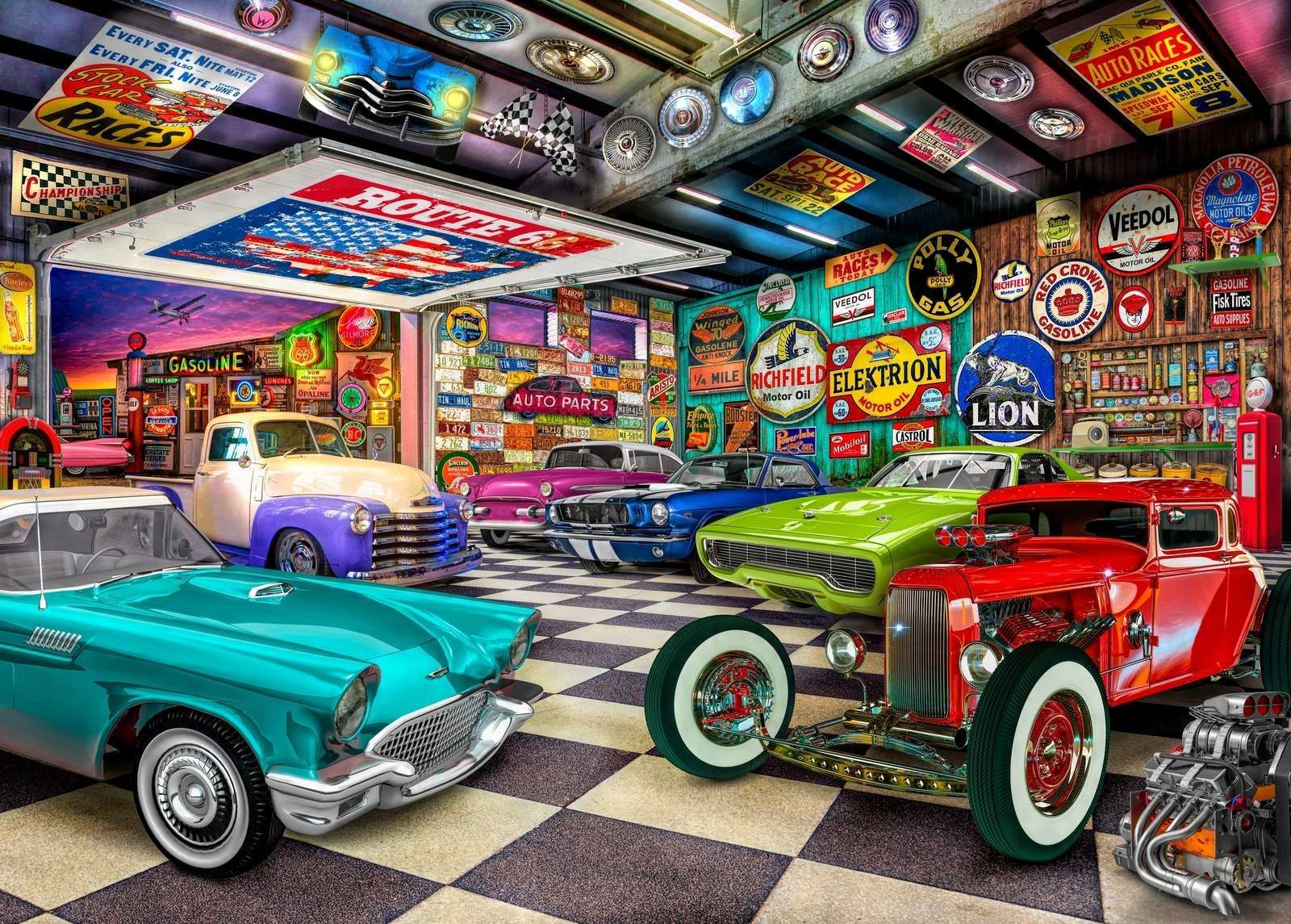 1600x1145 Wallpaper Mural Collectors Garage