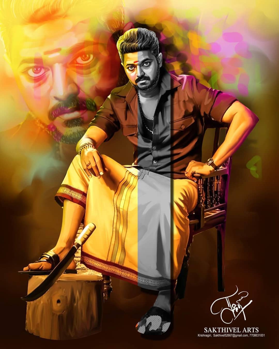 1080x1350 Bigil Movie Thalapathy Vijay mass edited photo