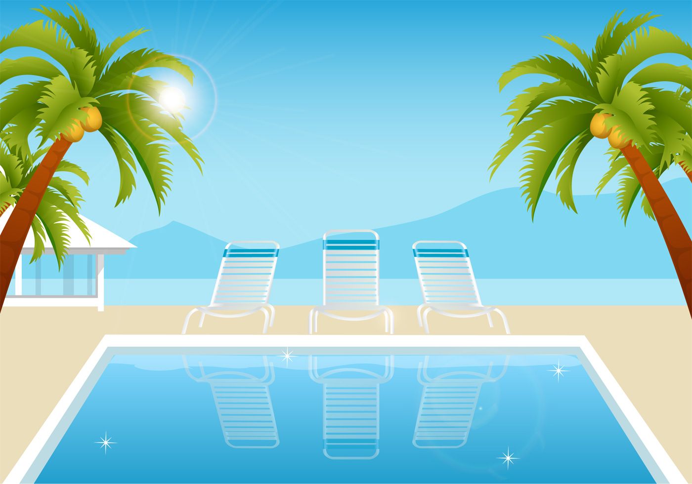 1400x980 Tropical Summer Pool Wallpaper Photohop Brushes at Brusheezy!