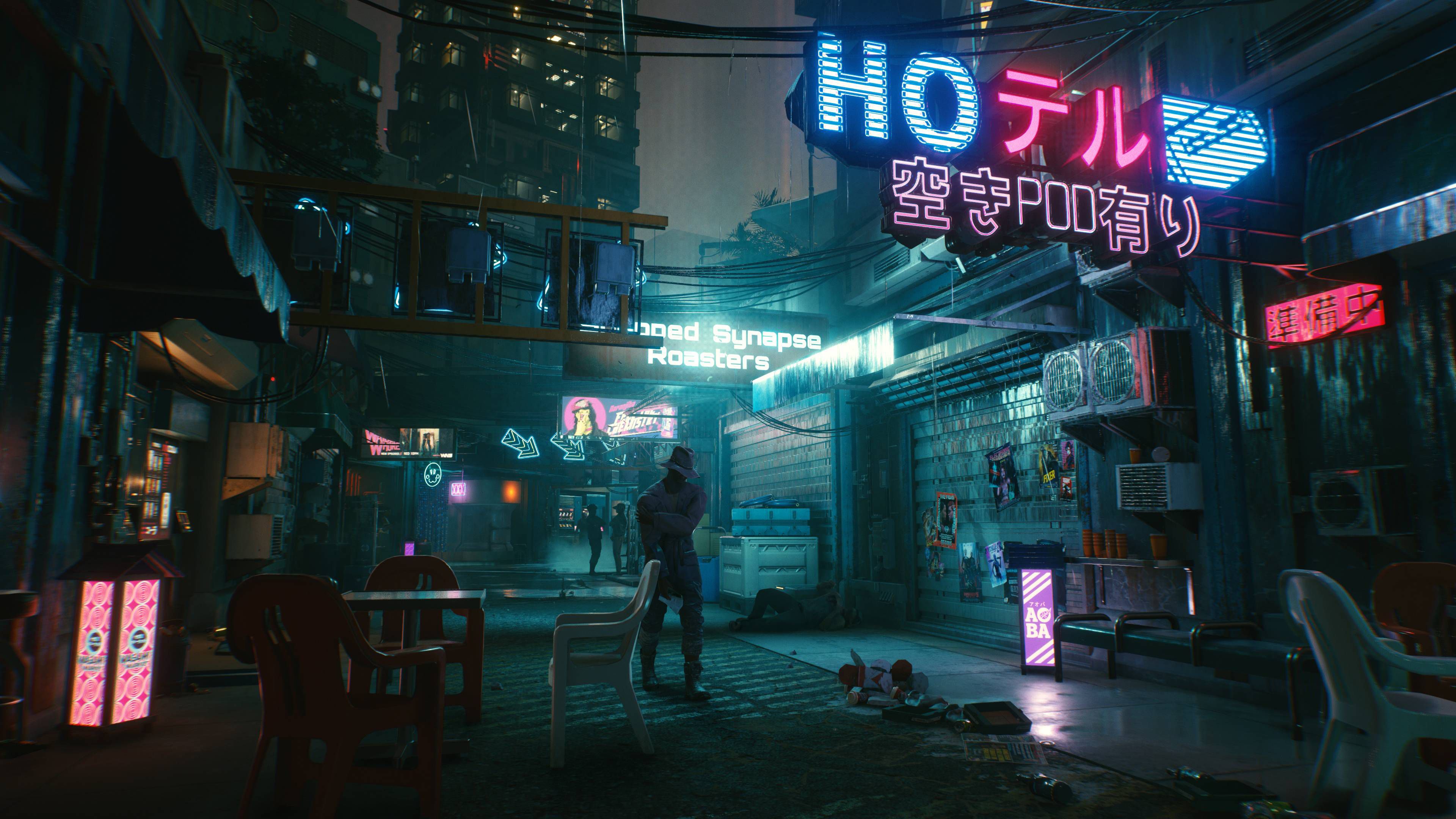 3840x2160 Cyberpunk 2077 Man Walk 4K HD Wallpaper