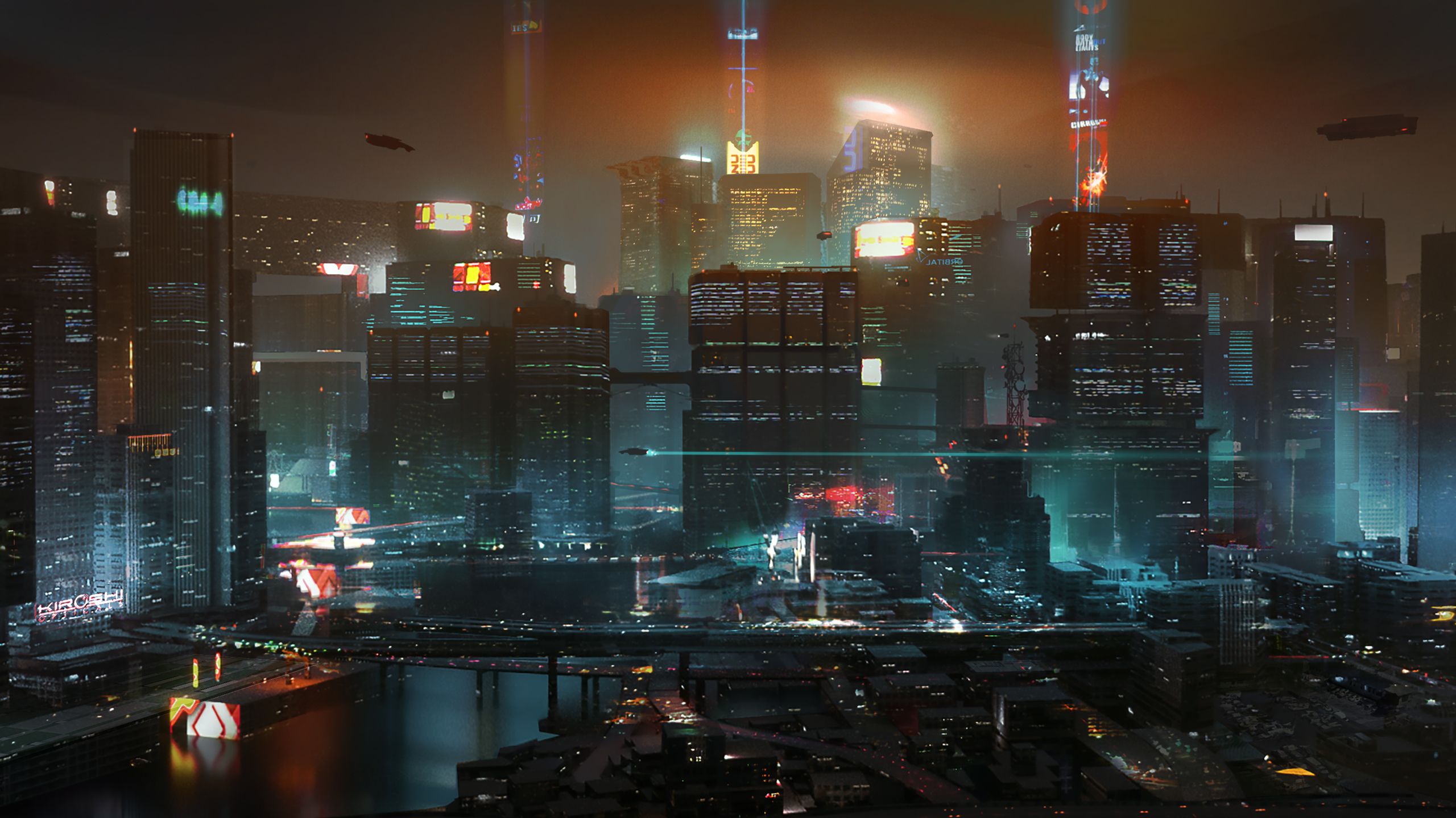 2560x1440 Here's some beautiful new Cyberpunk 2077 concept art