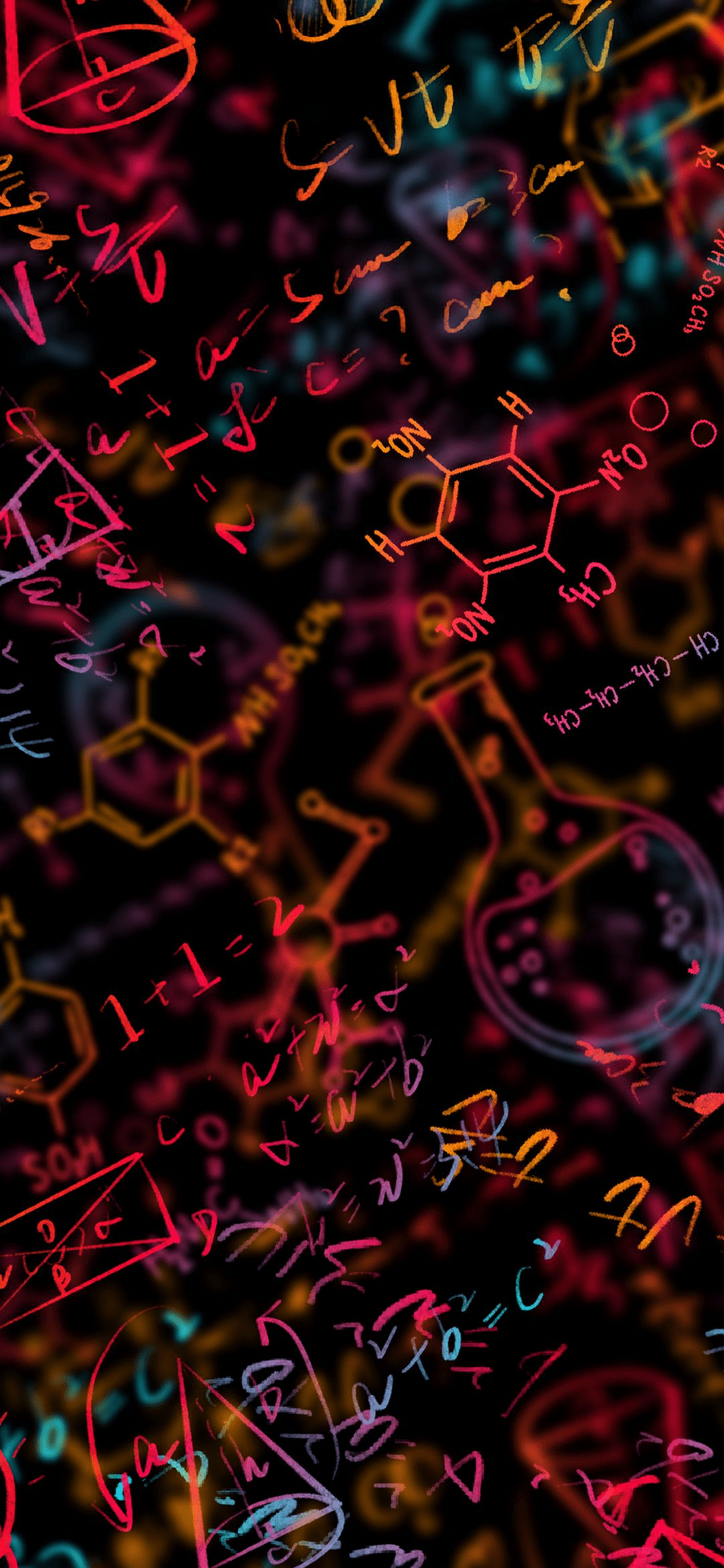1080x2340 Wallpaper Chemistry, Chemical Formula, Science, Purple, Art, Background Free Image