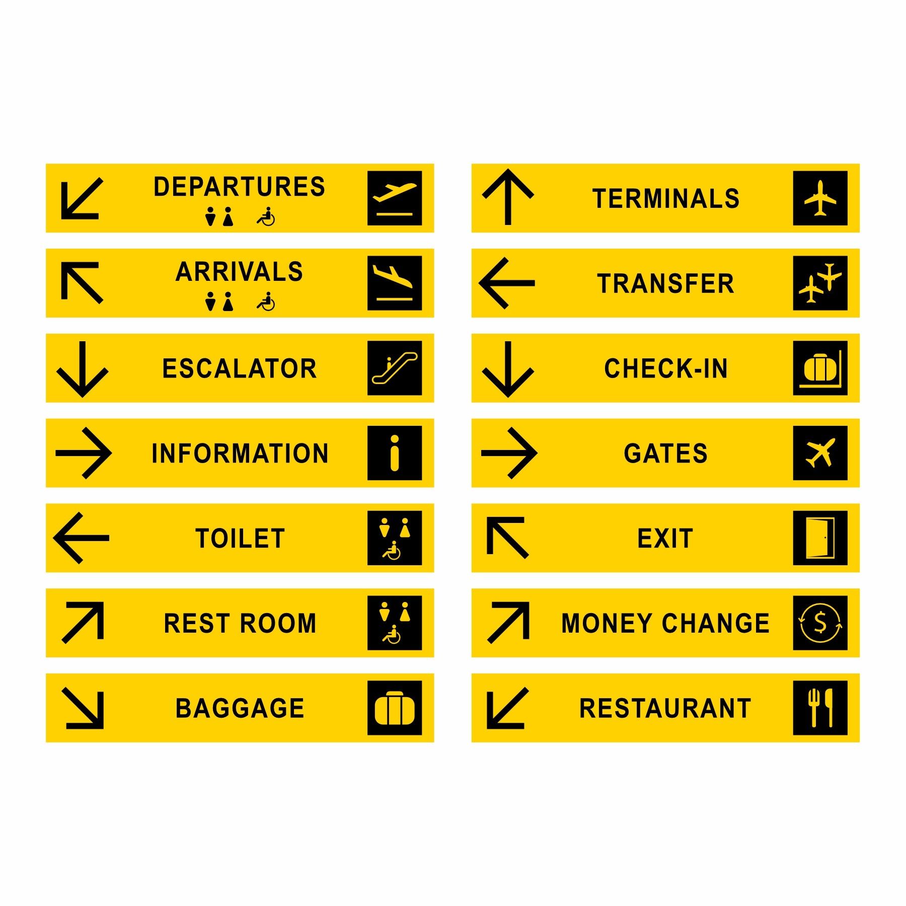 1800x1800 Yellow Airport Navigation & Information Wallpaper, Arriva