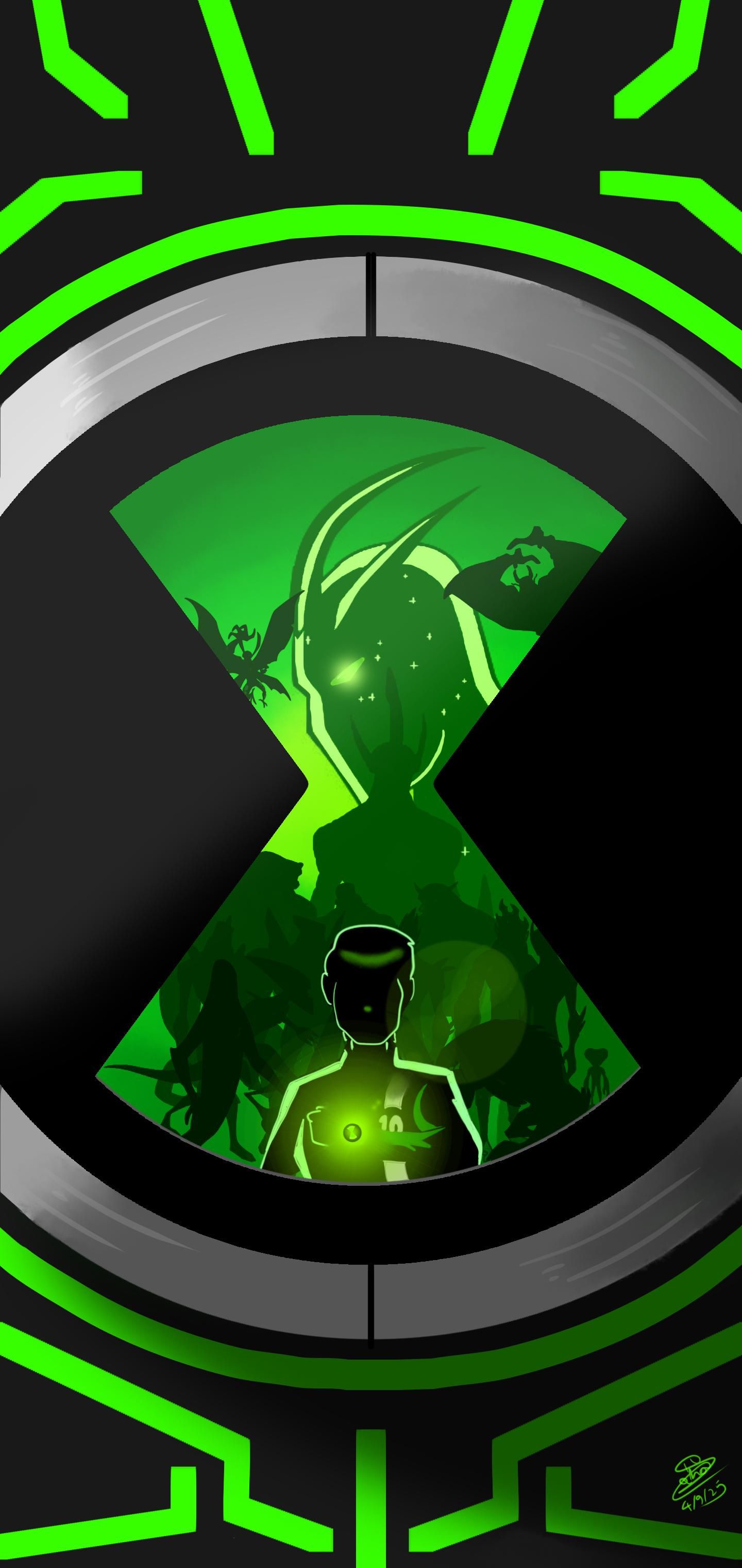1440x3040 Made a BEN 10 wallpaper in Photohop [click to enlarge]