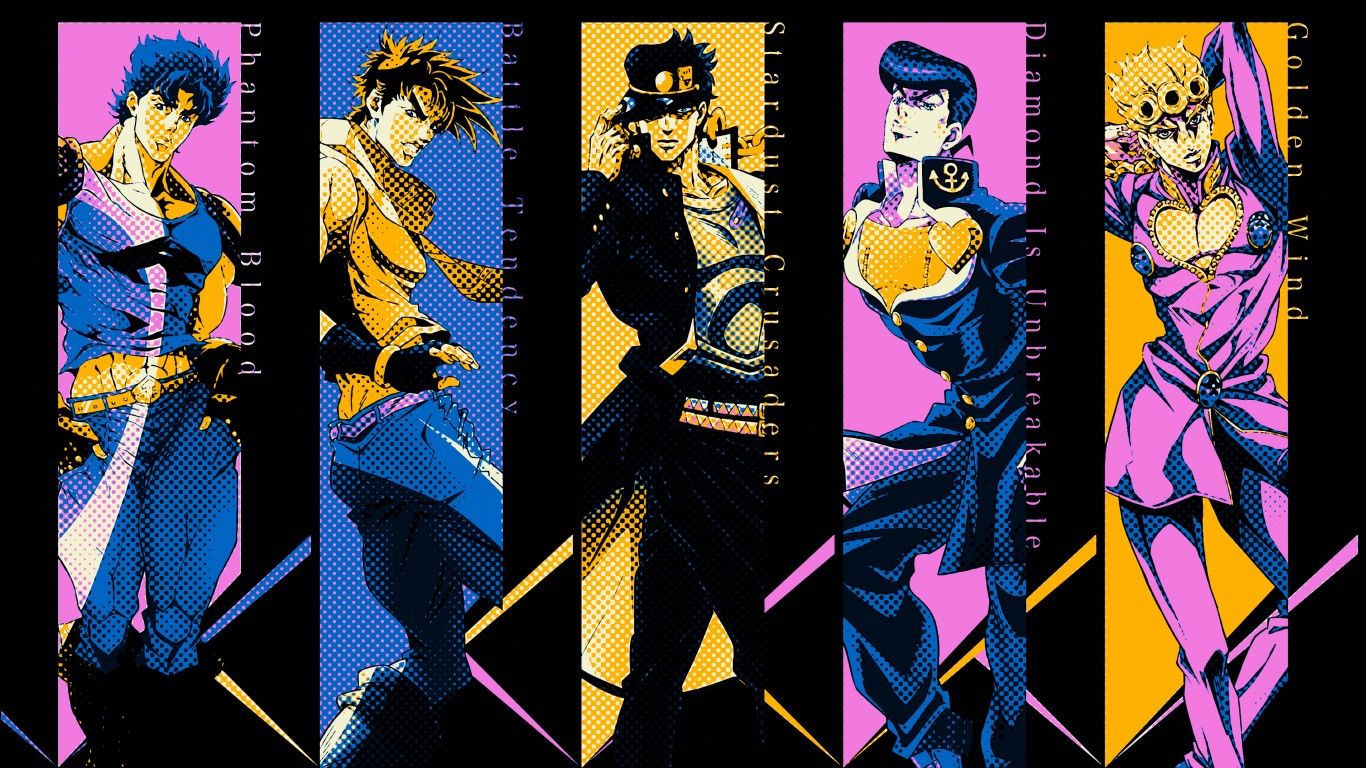 1366x768 Jojo's Bizarre Adventure All Characters 4K HD Jojo Wallpaper