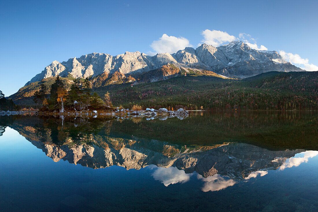 1100x733 lake Eibsee and Zugspitze, near