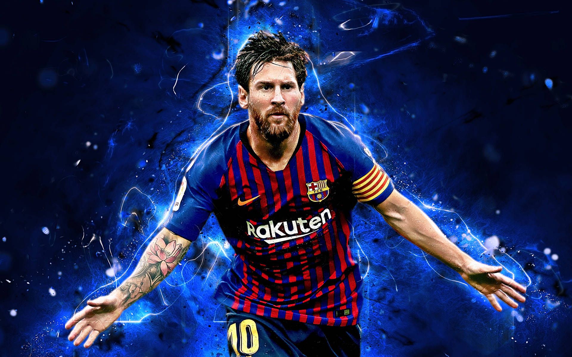 1920x1200 Lionel Messi Celebration Wallpaper