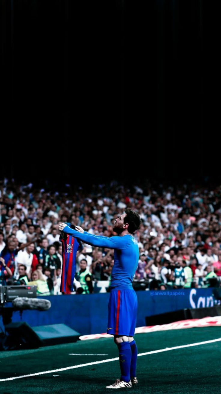 736x1309 Messi Jersey Celebration Wallpaper