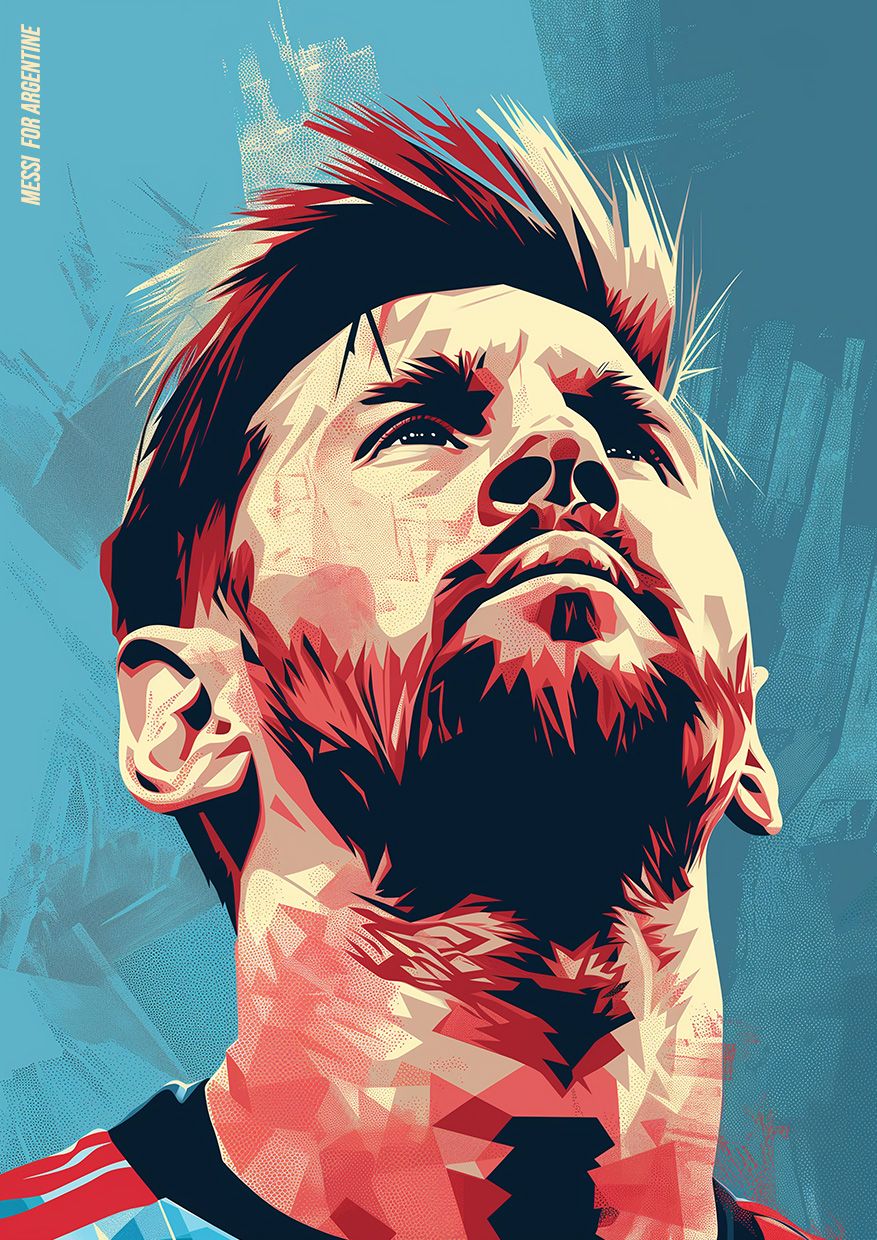 877x1240 Lionel Messi Argentina poster, wallpaper, digital download