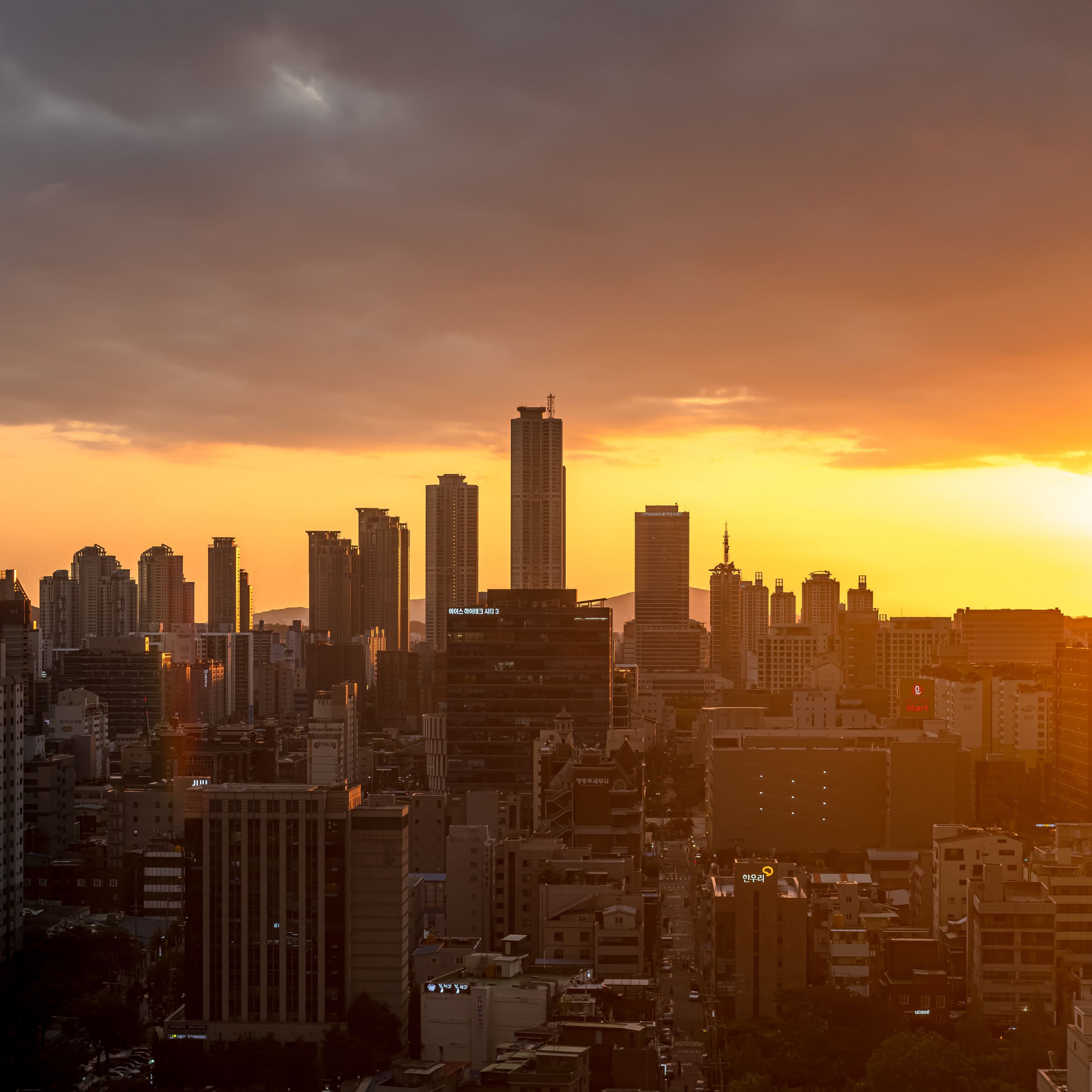 3415x3415 Download wallpaper 3415x3415 city, buildings, aerial view, seoul, south korea ipad pro 12.9 retina for parallax HD background
