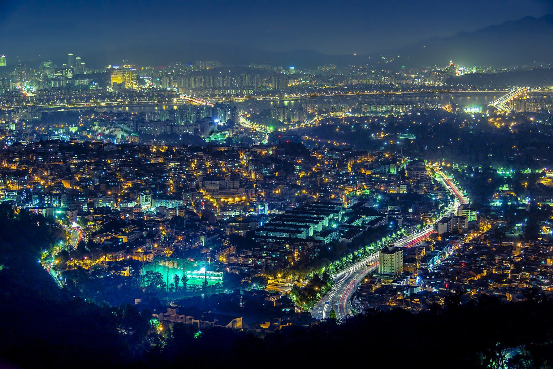 1920x1280 Seoul Night Lights HD Wallpaper