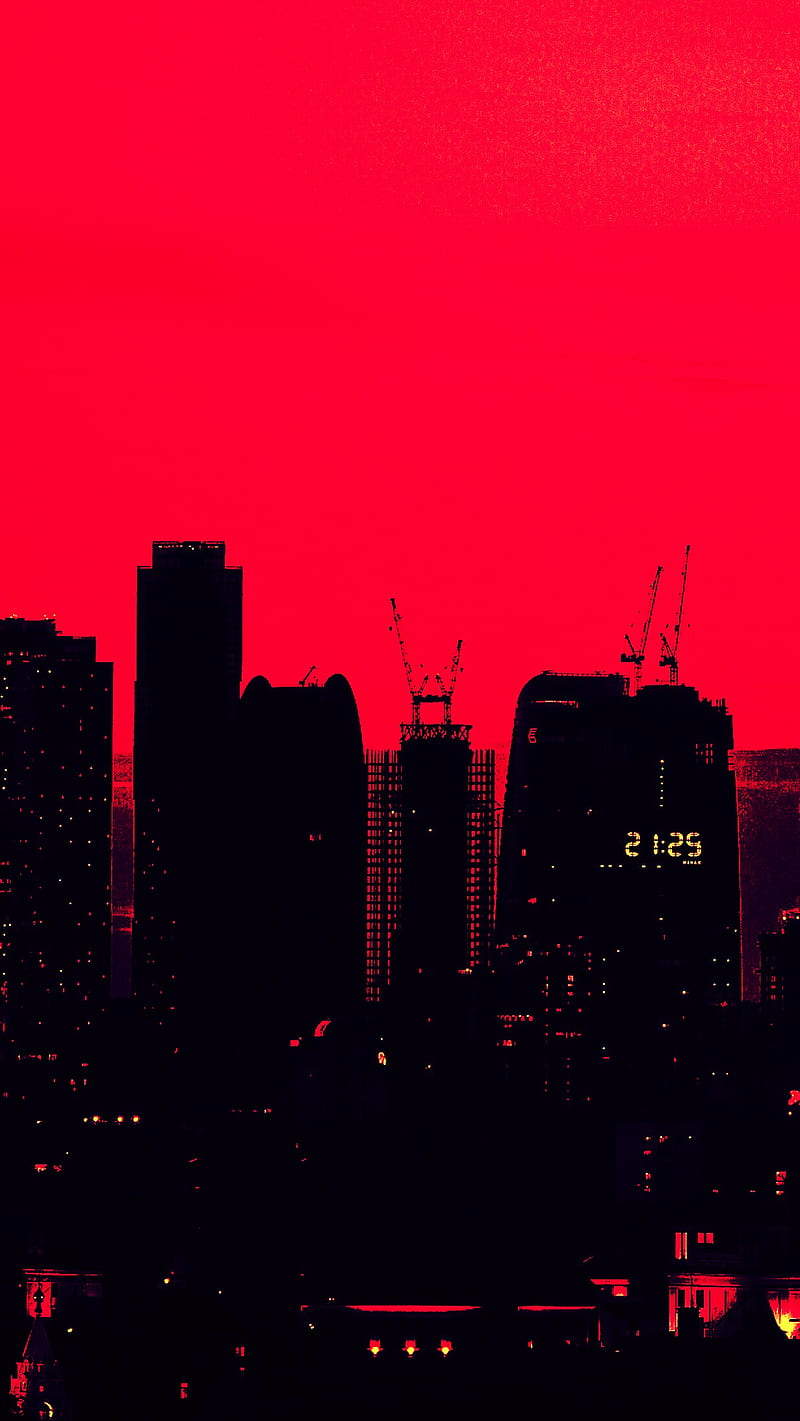 800x1421 Red City, cool, sun, HD phone wallpaper