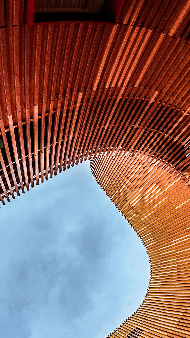 750x1334 iPhone X wallpaper. building architecture wood red pattern