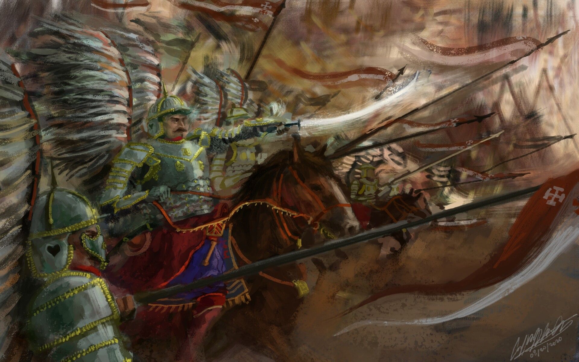 1920x1200 Carl Michael Winged Hussars