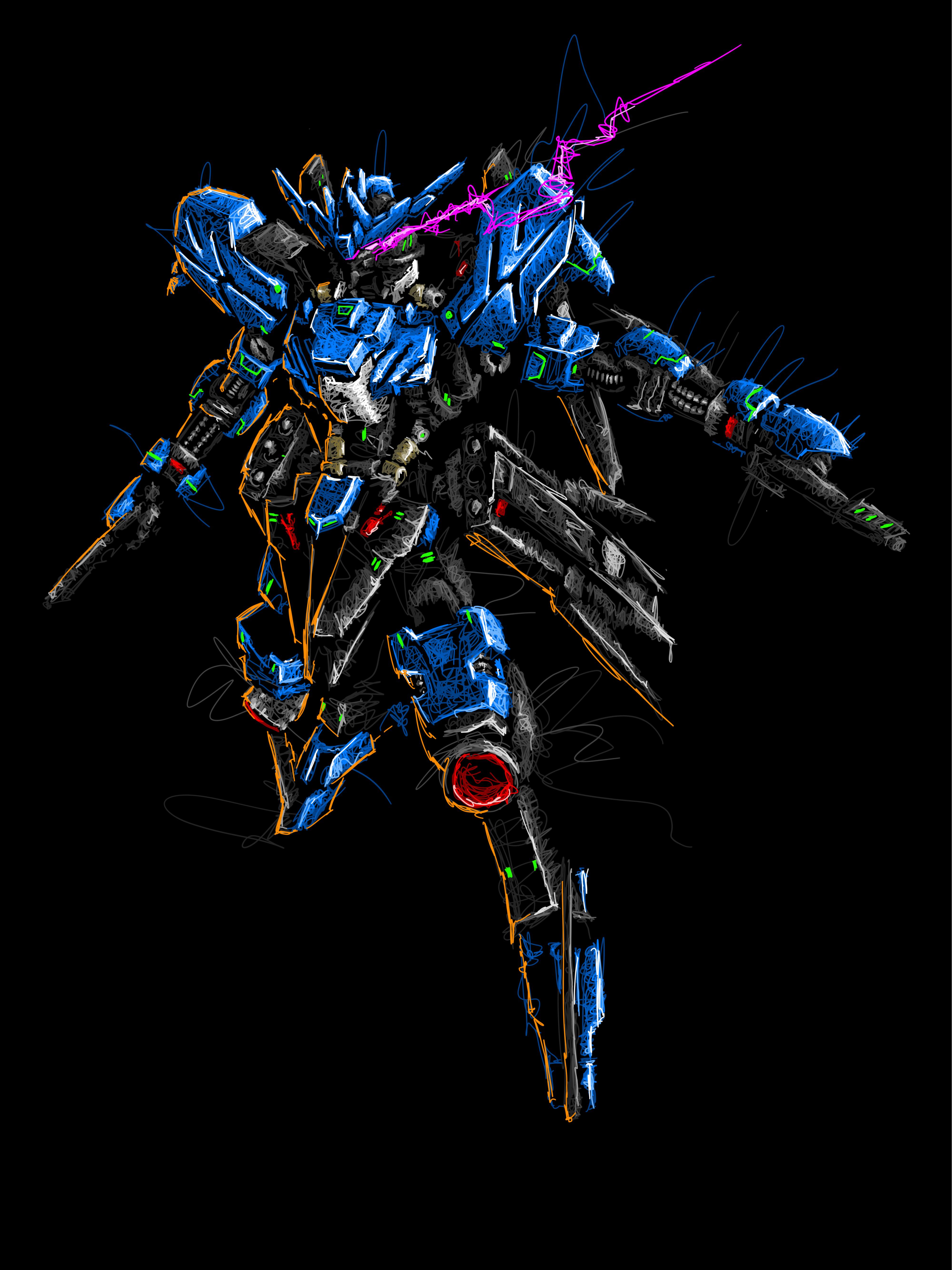 4000x5332 Keeping the dark gundam trend going. Here is Dark rapier boi Gundam vidar. Is vidar the best dark gundam design from ibo ? For prints and posters check link in comments
