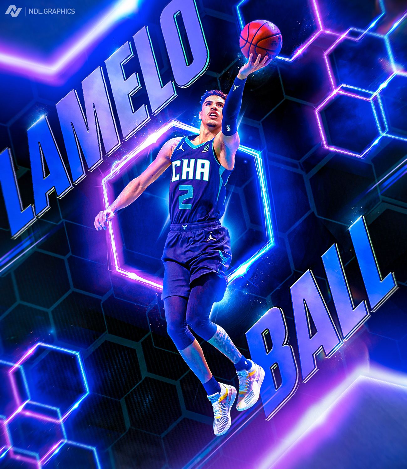 1300x1500 Lamelo Ball Triple Double (1). Image - Behance