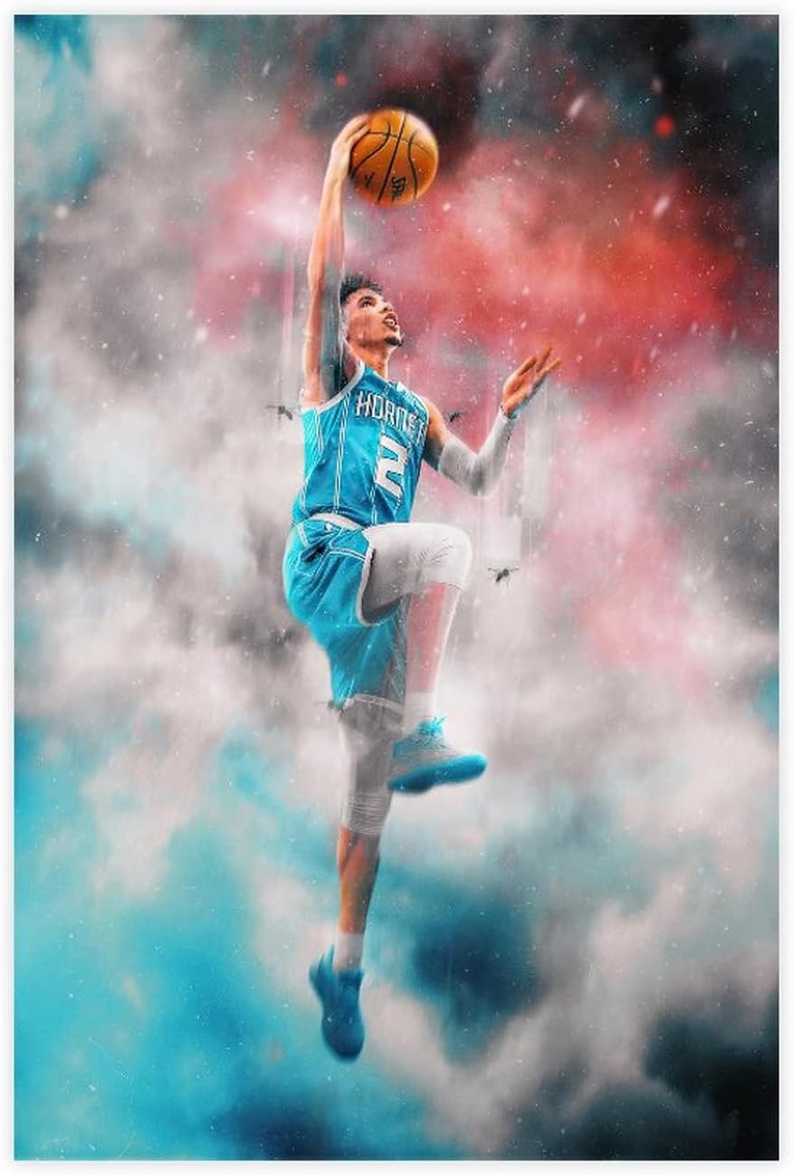 877x1298 LaMelo Ball Hornets Basketball Portrait Canvas Wall Burundi