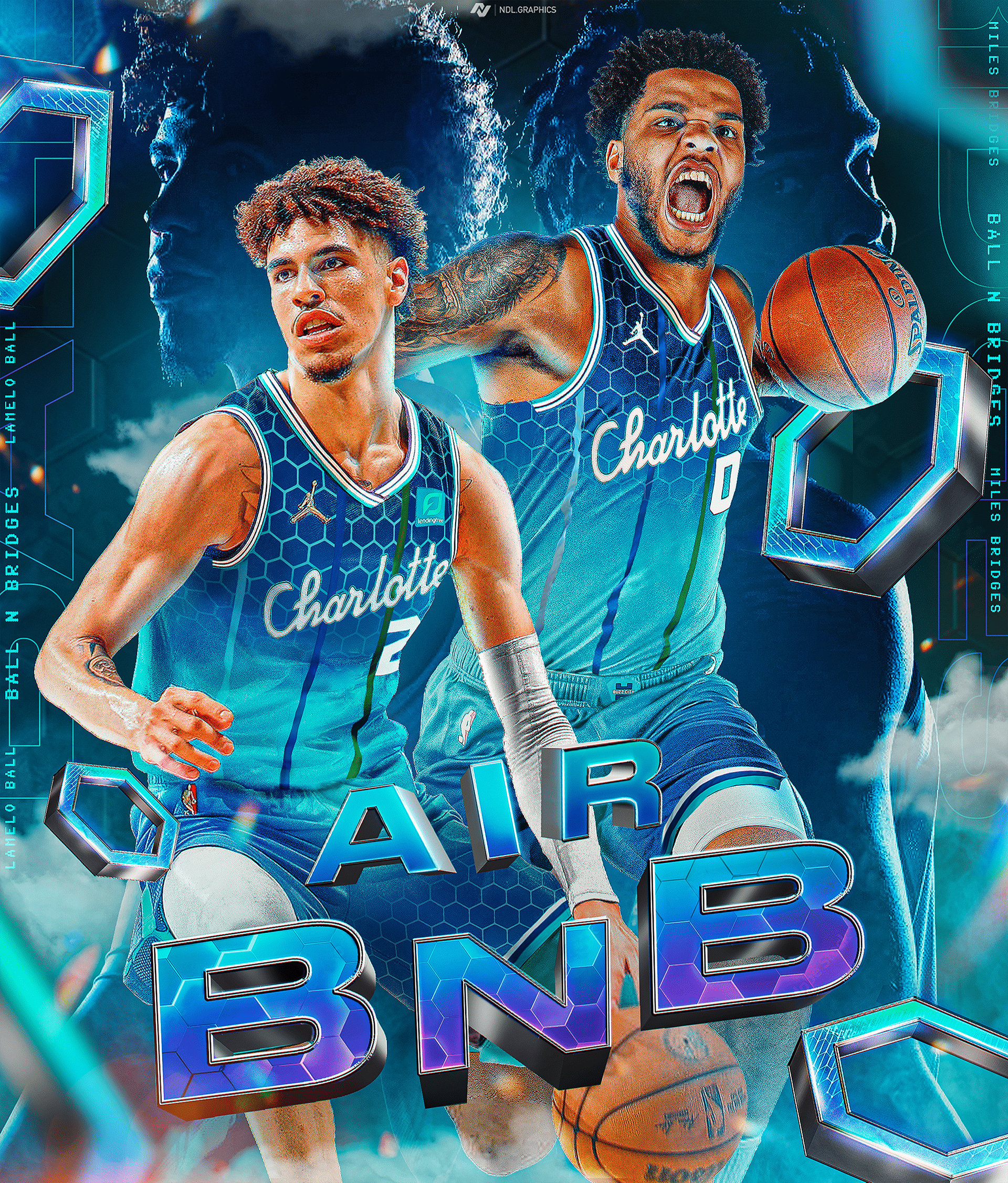 1920x2254 Air BNB: Lamelo Ball x Miles Bridges (1). Image - Behance