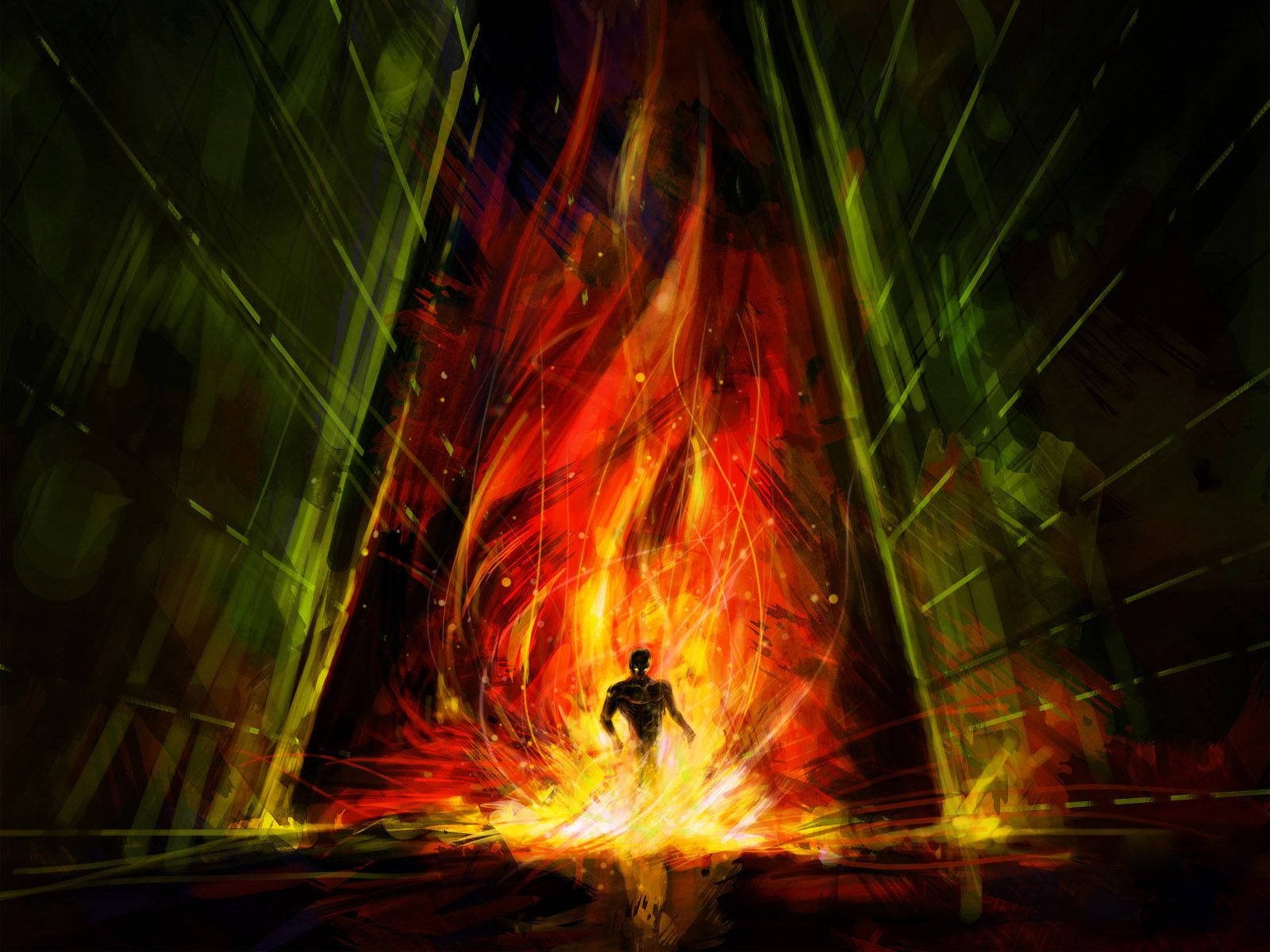 1600x1200 On Fire Wallpaper