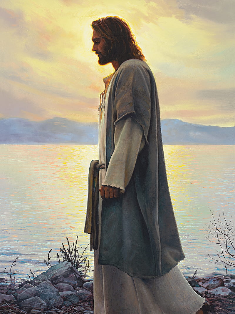 800x1067 Christ by the shore, christ, jesus, HD phone wallpaper
