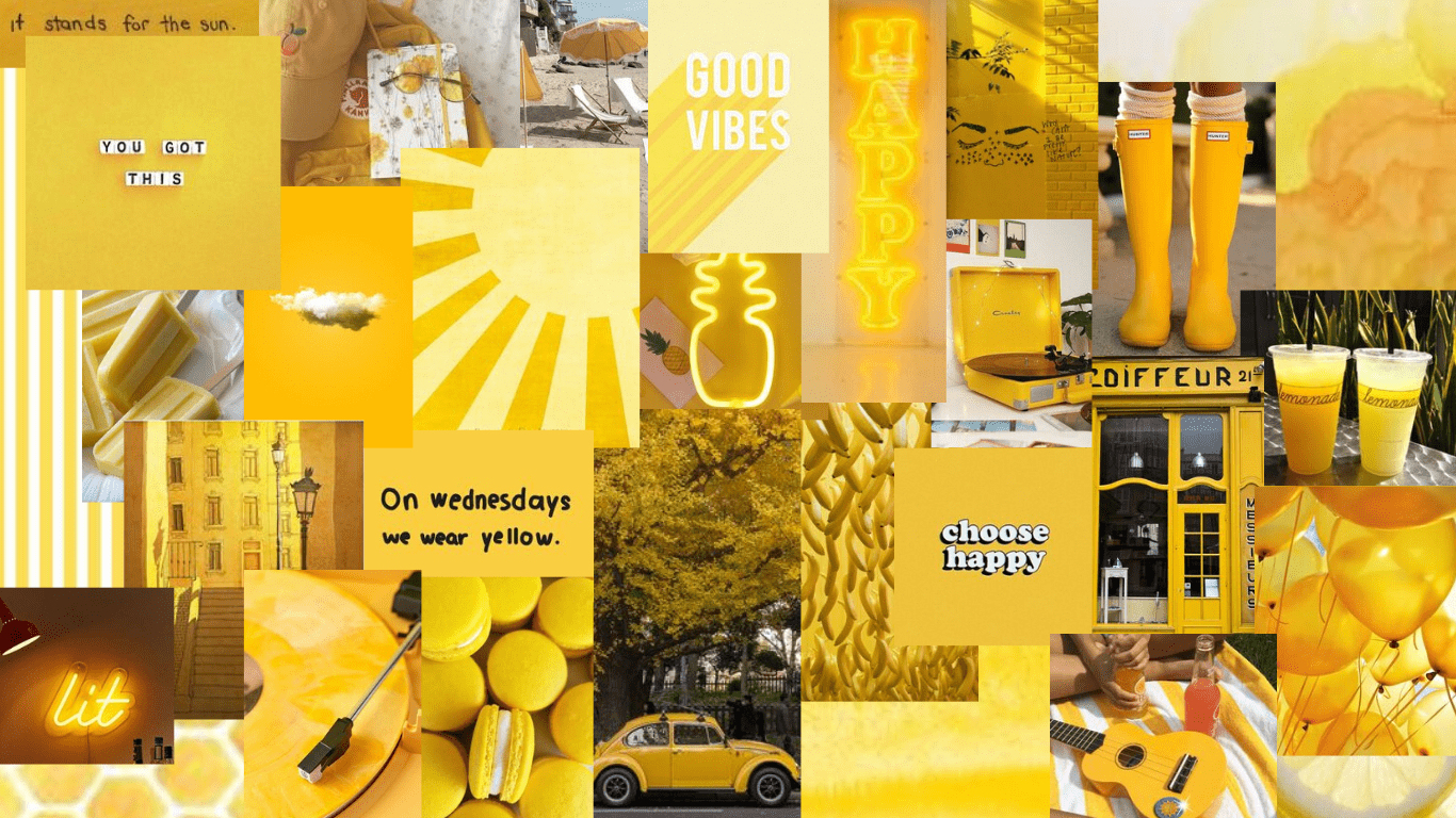 1366x768 Yellow Macbook Wallpaper