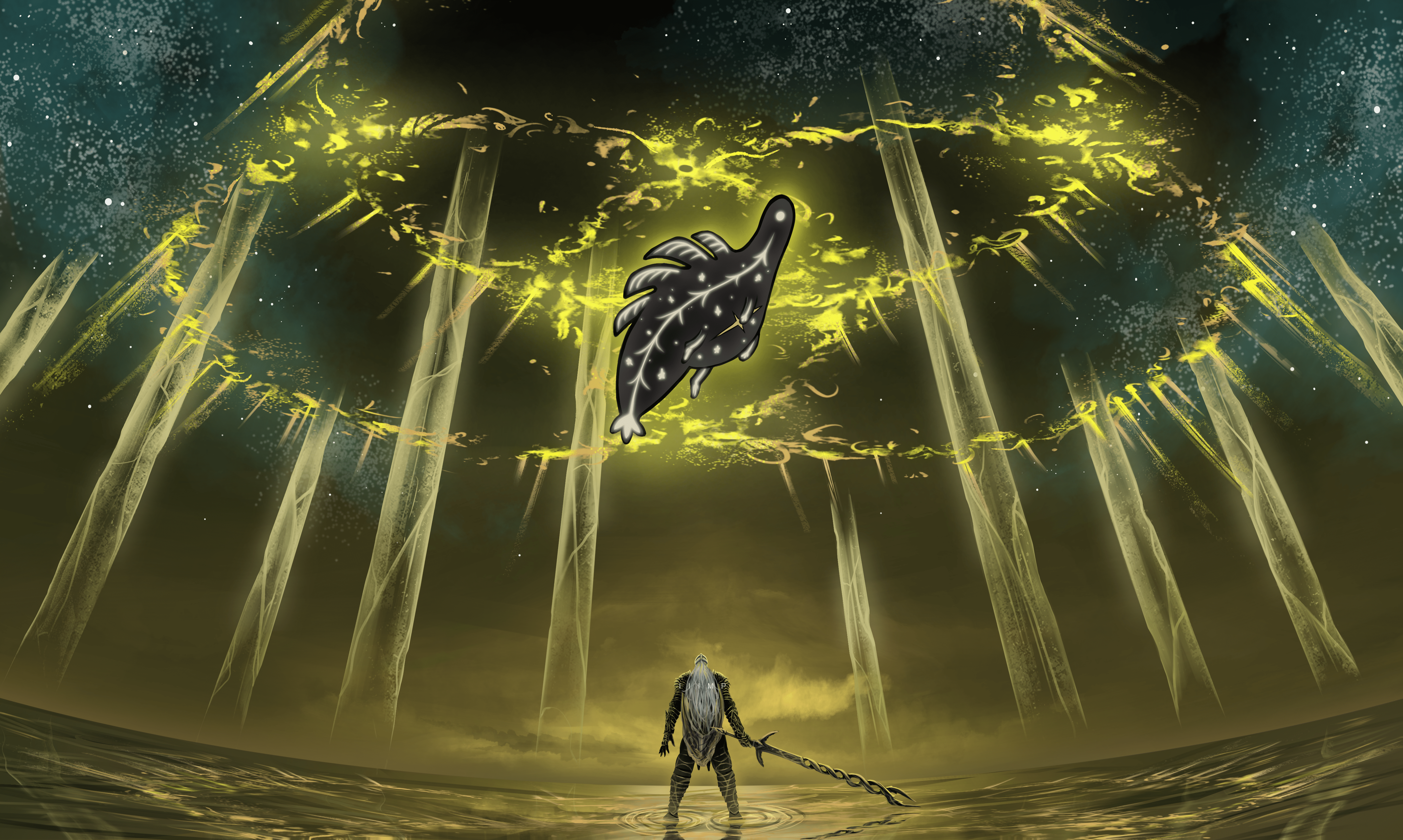 4892x2929 My elden arena illustration(with alternate versions)