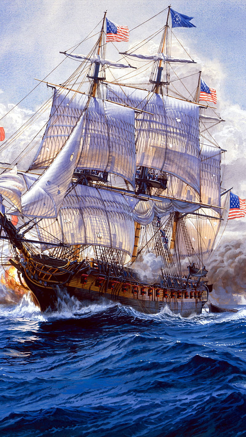 800x1422 Old American Navy, navy, ship of the line, HD phone wallpaper