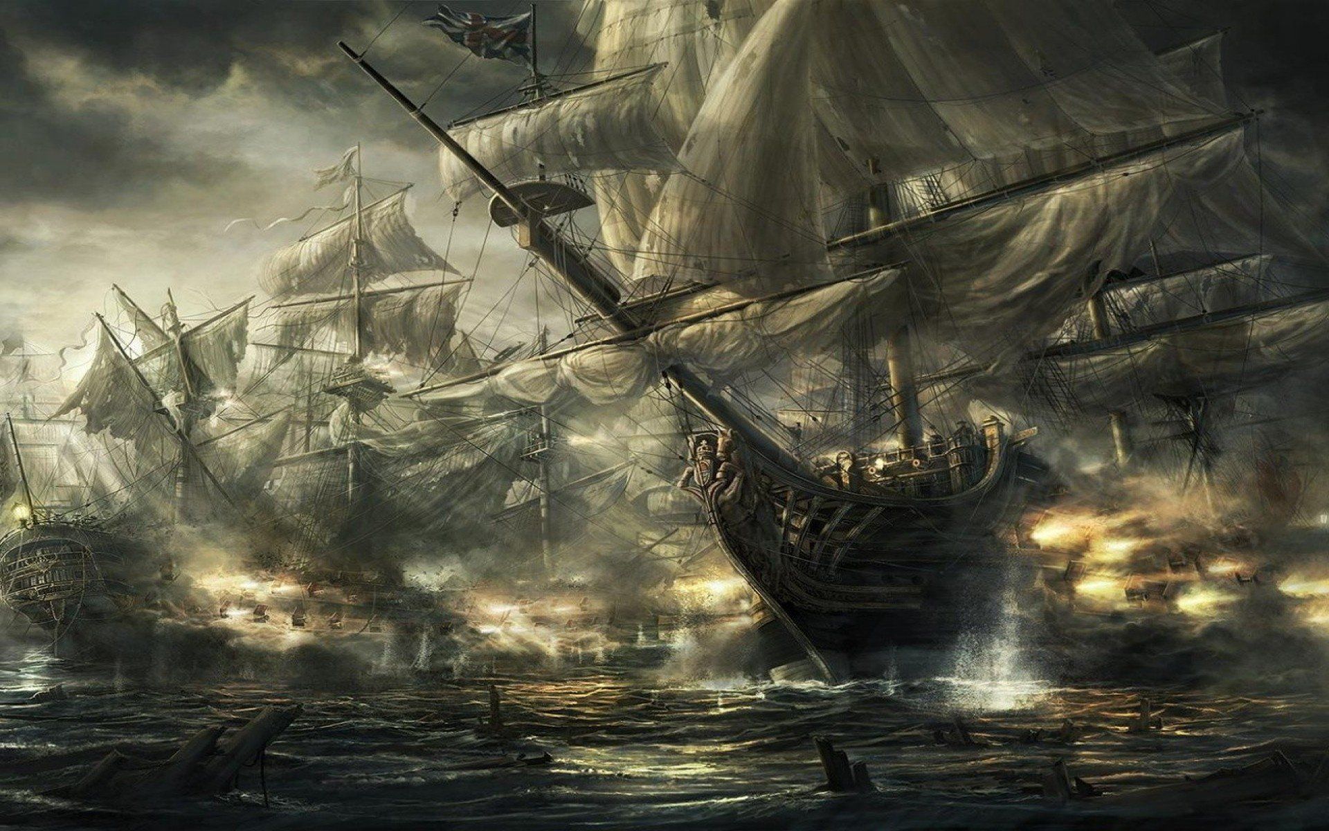 1920x1200 Epic Naval Warfare: HD Wallpaper for SeaFight Enthusiasts