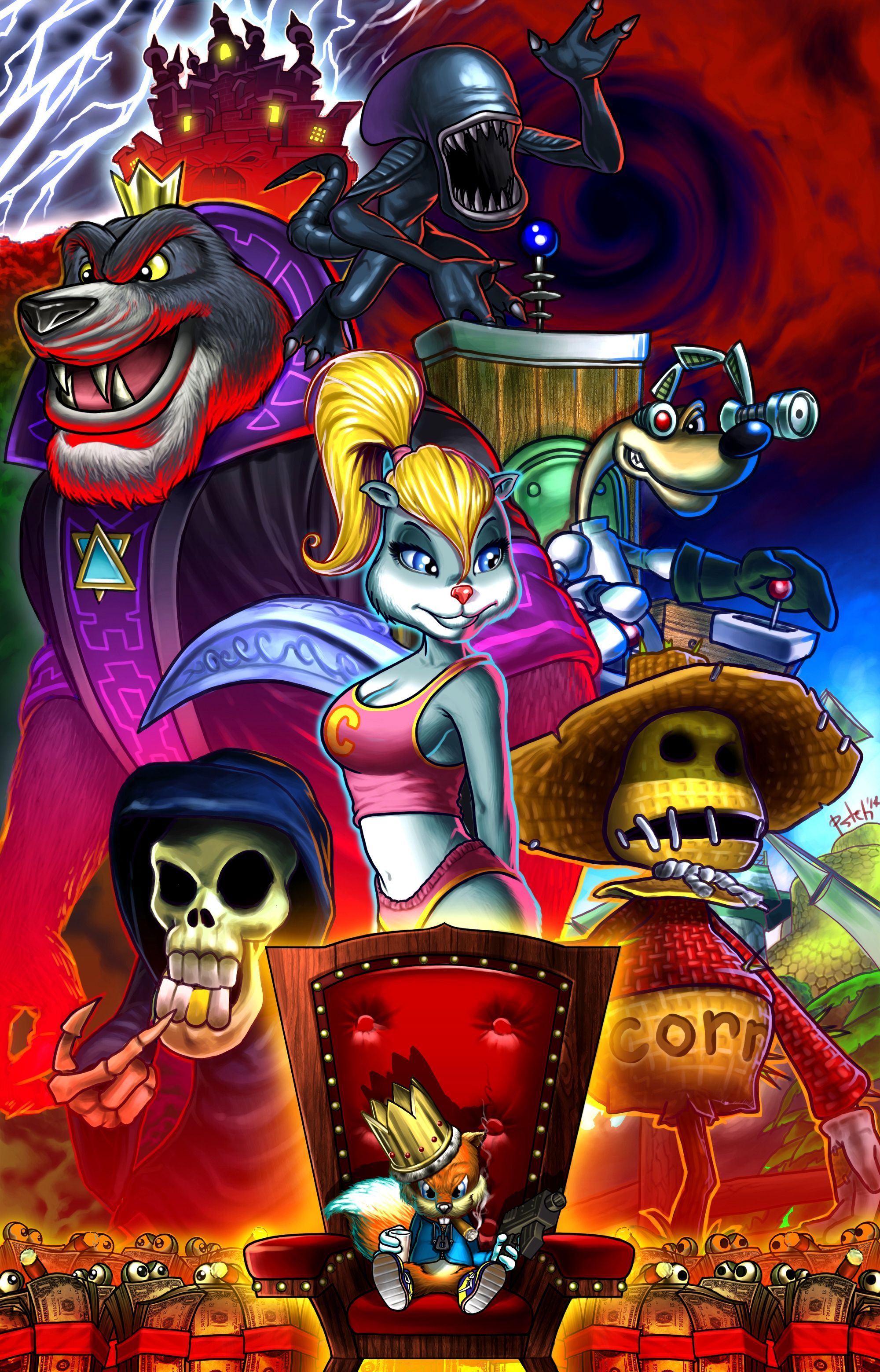 2000x3118 Discover 8 Artwork: Conker's Bad Fur Day and conkers ideas. conker's bad fur day, artwork, game art and more