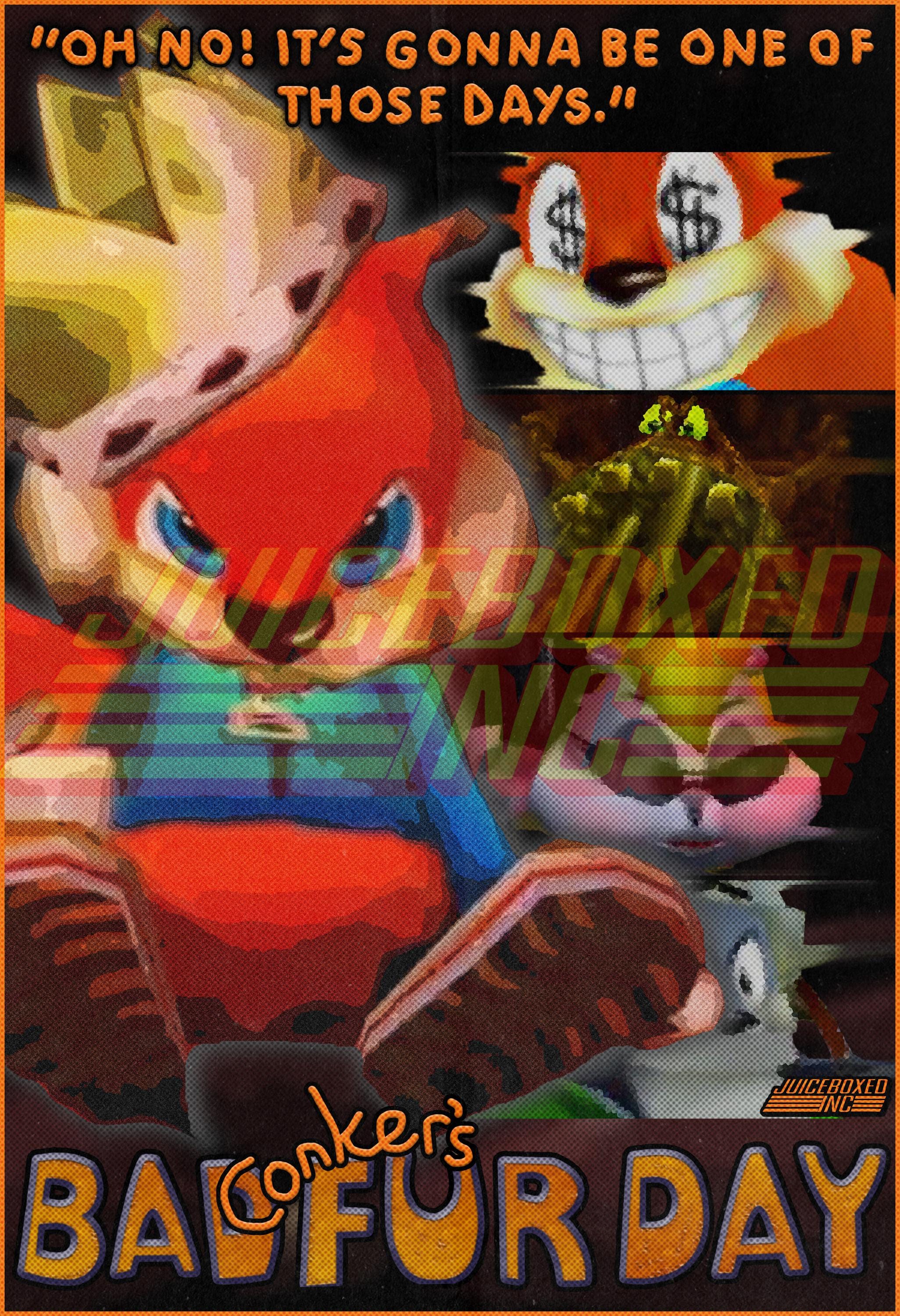 2052x3000 Conker's Bad Fur Day Poster Print. N64 Poster. Gaming Poster. Classic Poster. Gaming Decor New Zealand