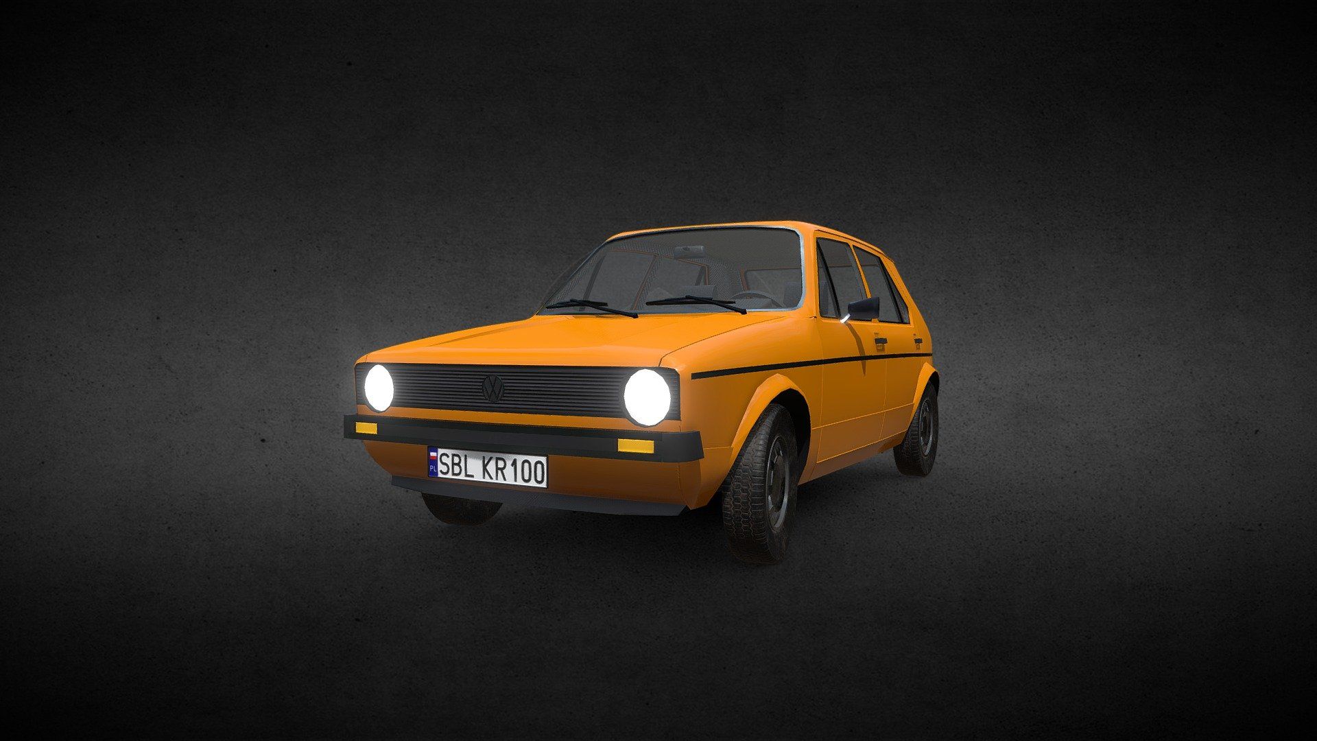 1920x1080 Volkswagen Golf Mk1 (LP) Free 3D model by KrStolorz (Krzysztof Stolorz) [2193b76]