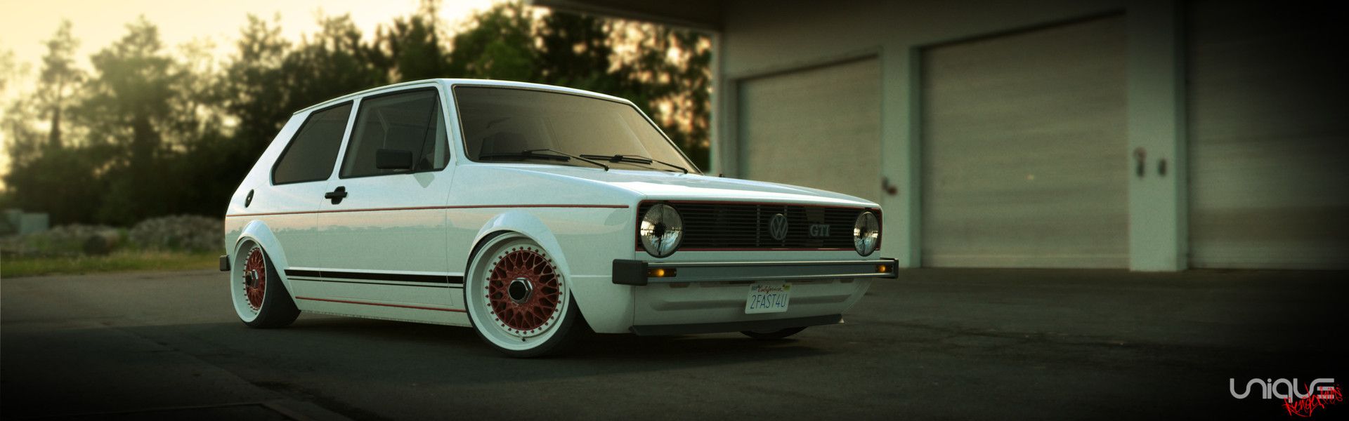 1920x600 1976 Volkswagen Golf MK1 GTi Rabbit