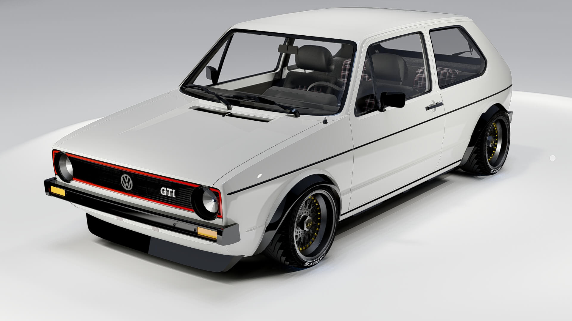 1920x1080 Volkswagen Golf GTI MK1 1982 1992 3D Model