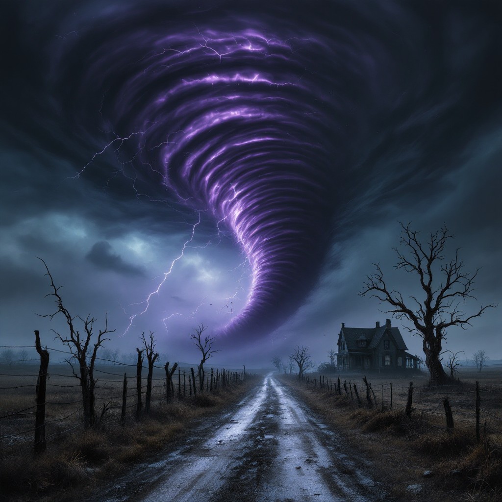 1024x1024 Free Purple Storm Terror Image, Gothic, Storm