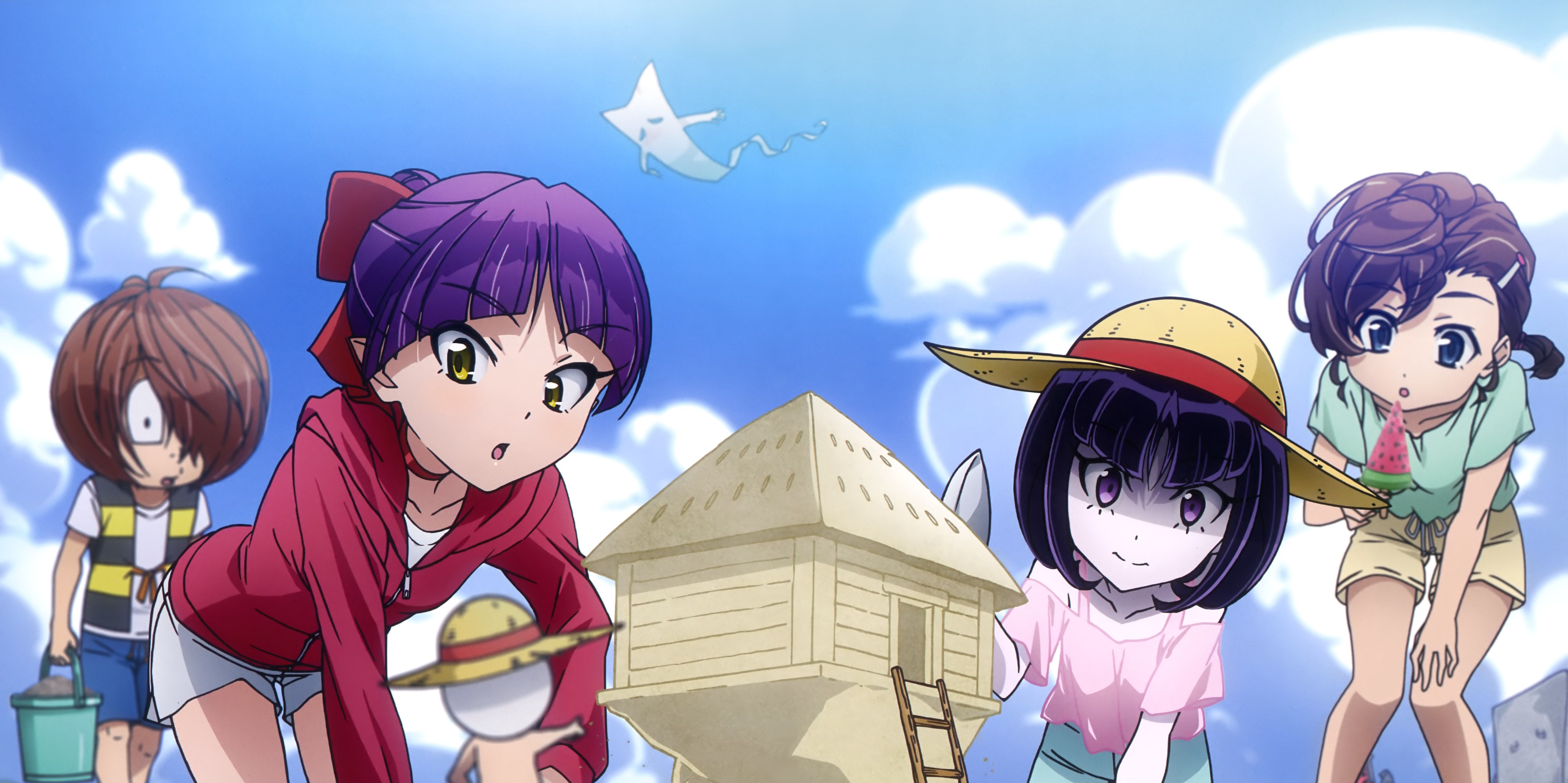 5932x2964 Download Kitarō (GeGeGe No Kitaro) Nurikabe (GeGeGe No Kitaro) Nezumi Otoko Medama Oyaji Momen Ittan Mana Inuyama Neko Musume Anime GeGeGe No Kitaro 4k Ultra HD Wallpaper