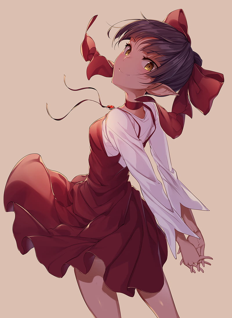 800x1096 Neko Musume, gegege no kitaro, anime, neko girl, anime girl, cute, girl, purple, HD phone wallpaper
