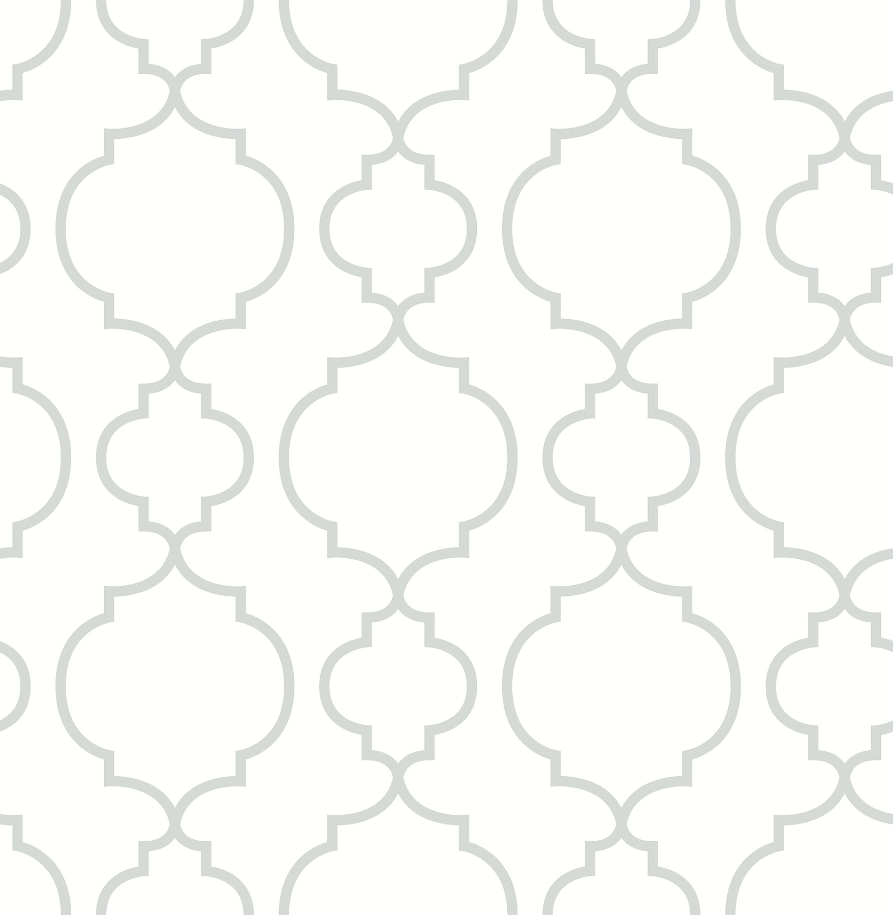 1757x1800 A Prints Desiree Quatrefoil Wallpaper White