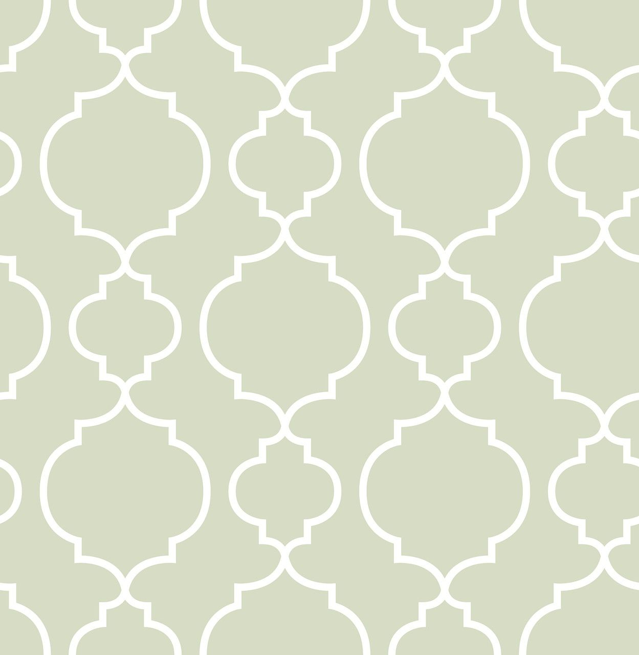 1249x1280 Brewster 2657 22258 Desiree Sage Quatrefoil Wallpaper