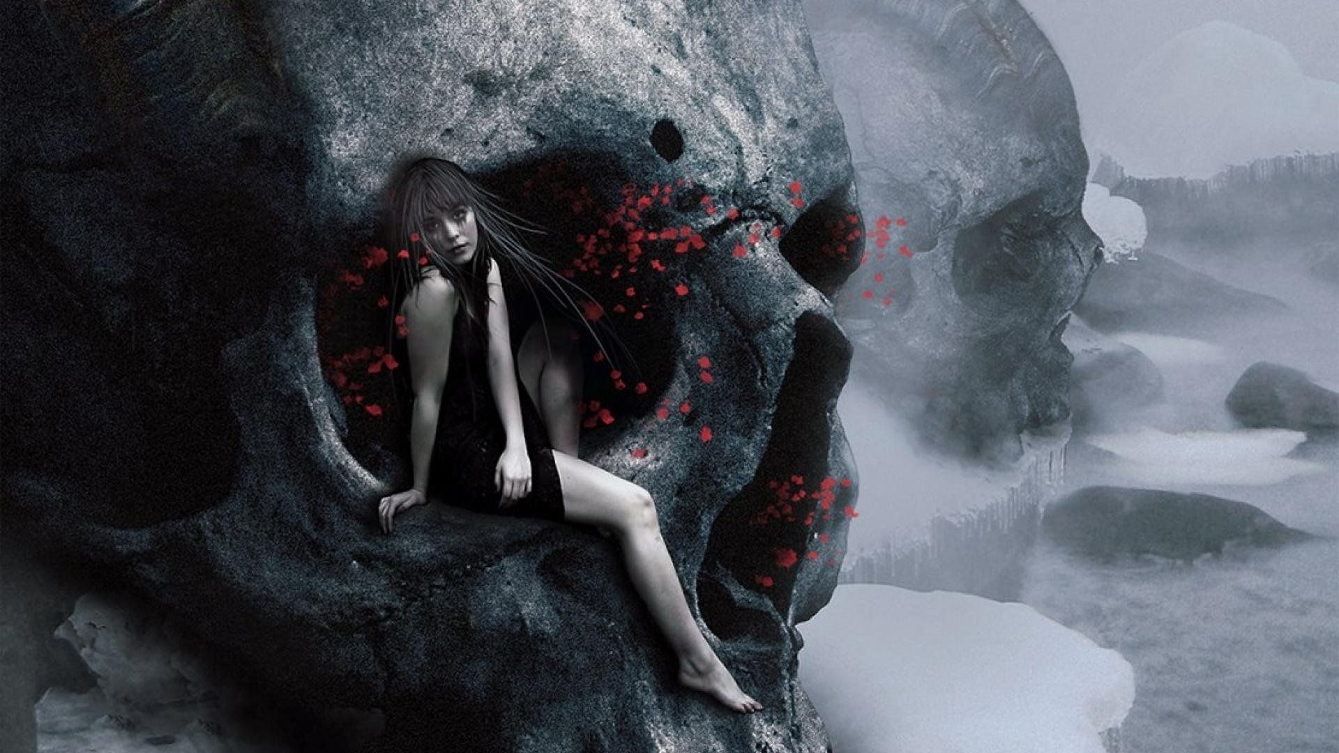 1920x1080 girl, Skull, Gothic Wallpaper HD / Desktop and Mobile Background