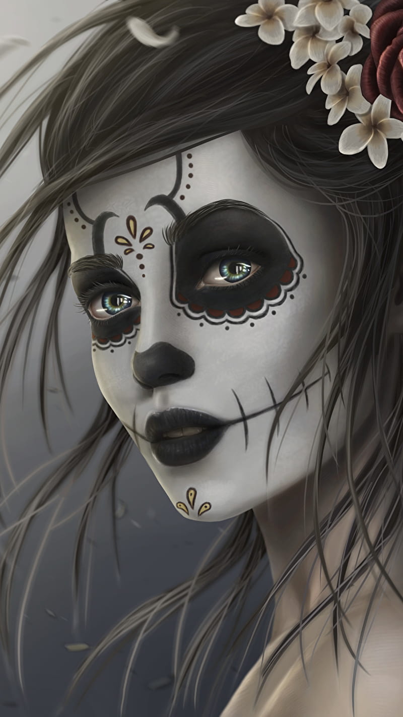 800x1422 HD goth woman wallpaper