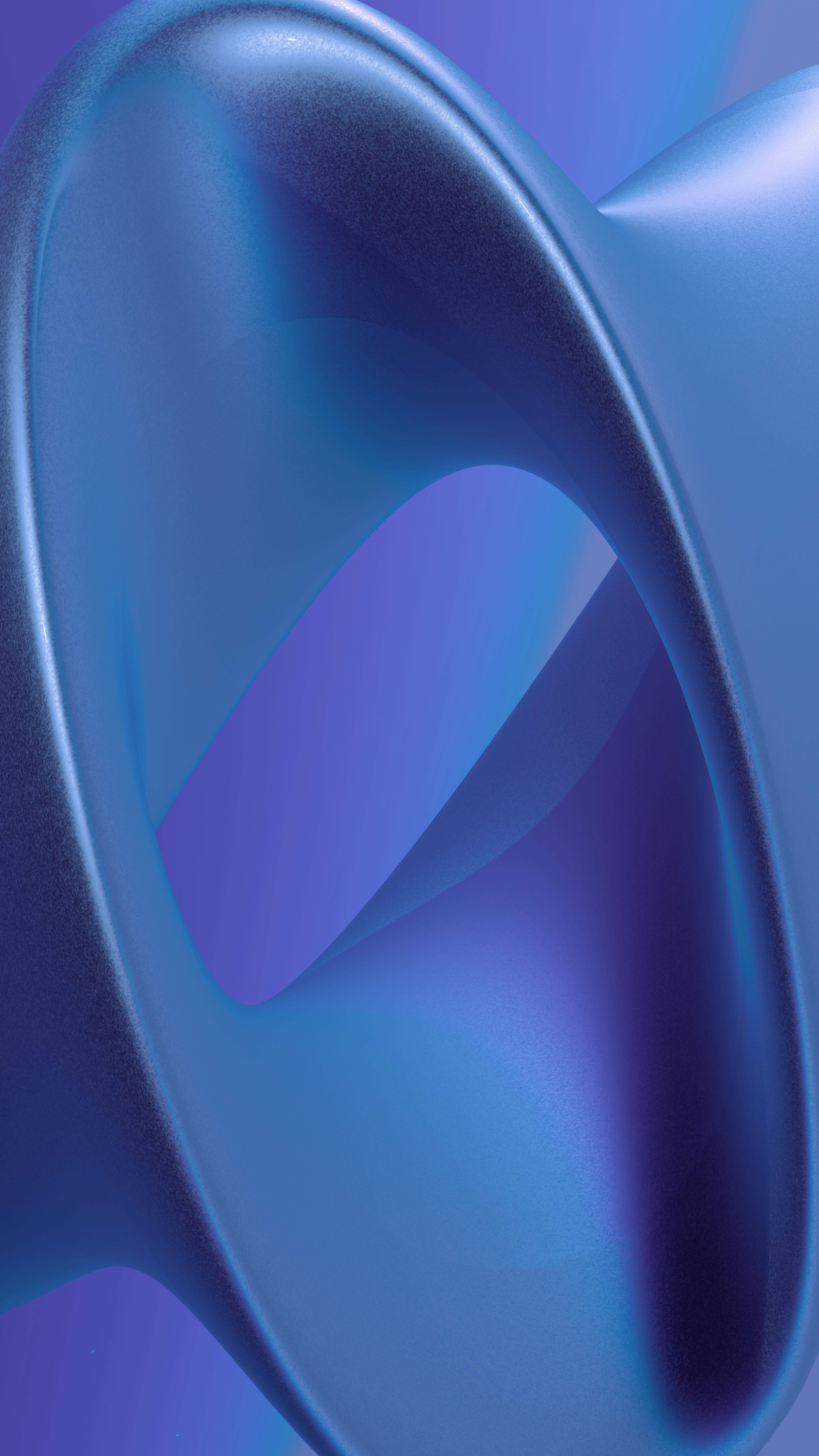 4500x8000 Shiny Curved Shape Rendered in 3D · Free