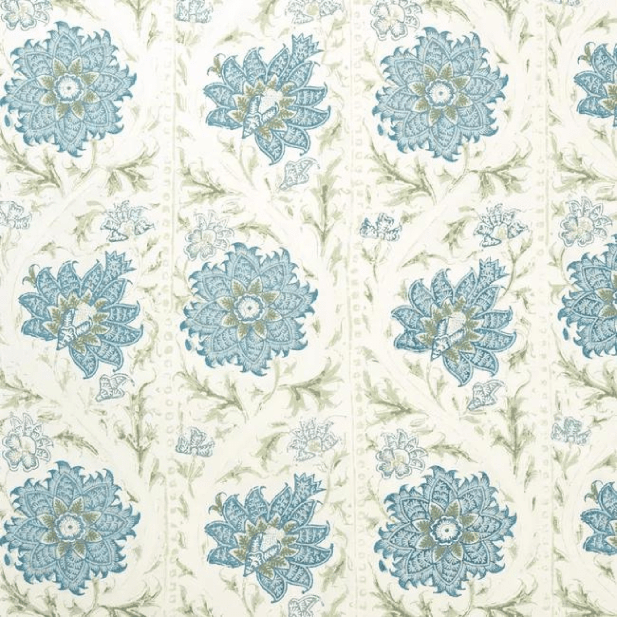 2000x2000 Calico Vine In Green Blue Wallpaper