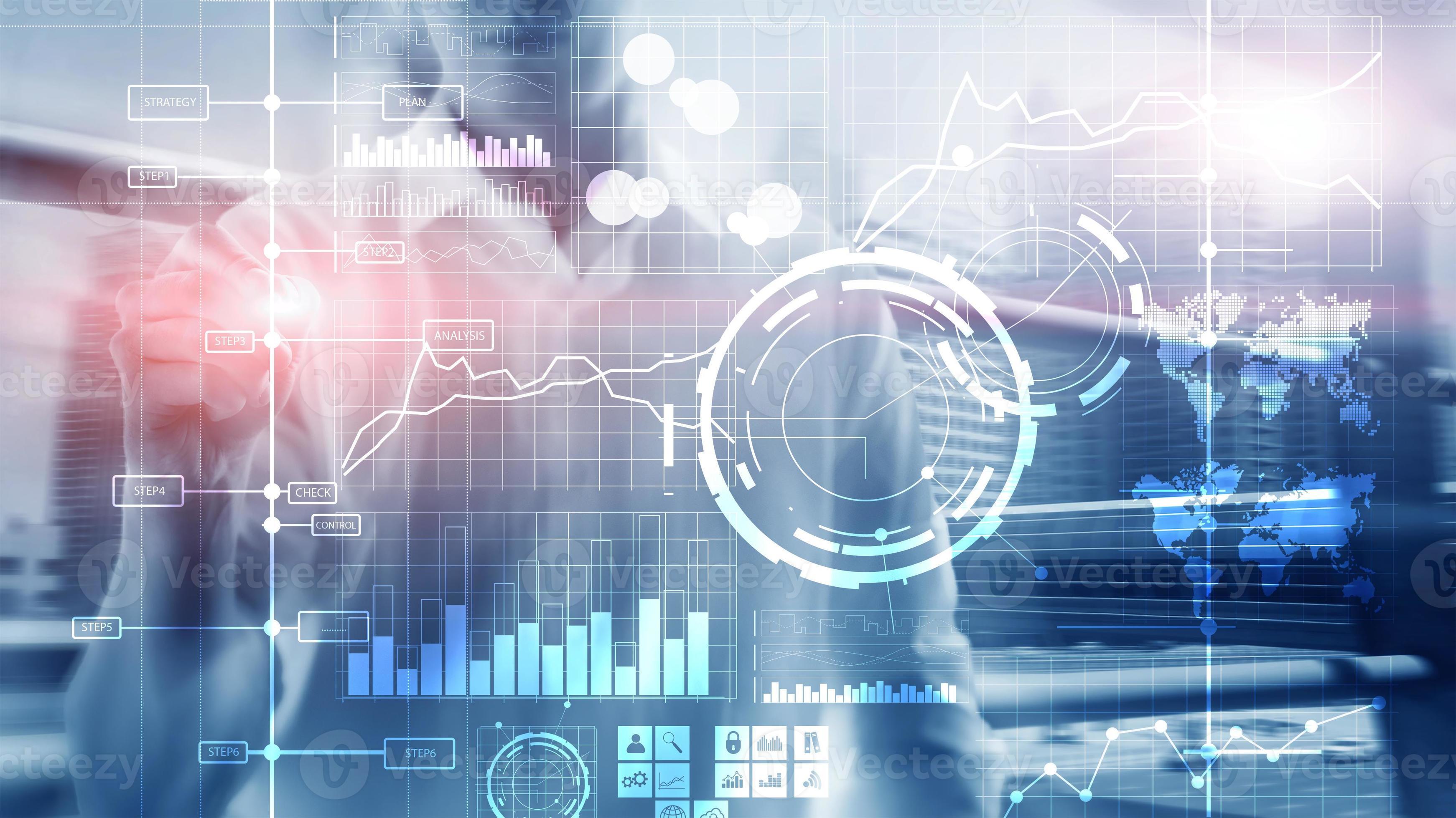 3484x1960 Business intelligence BI Key performance indicator KPI Analysis dashboard transparent blurred background