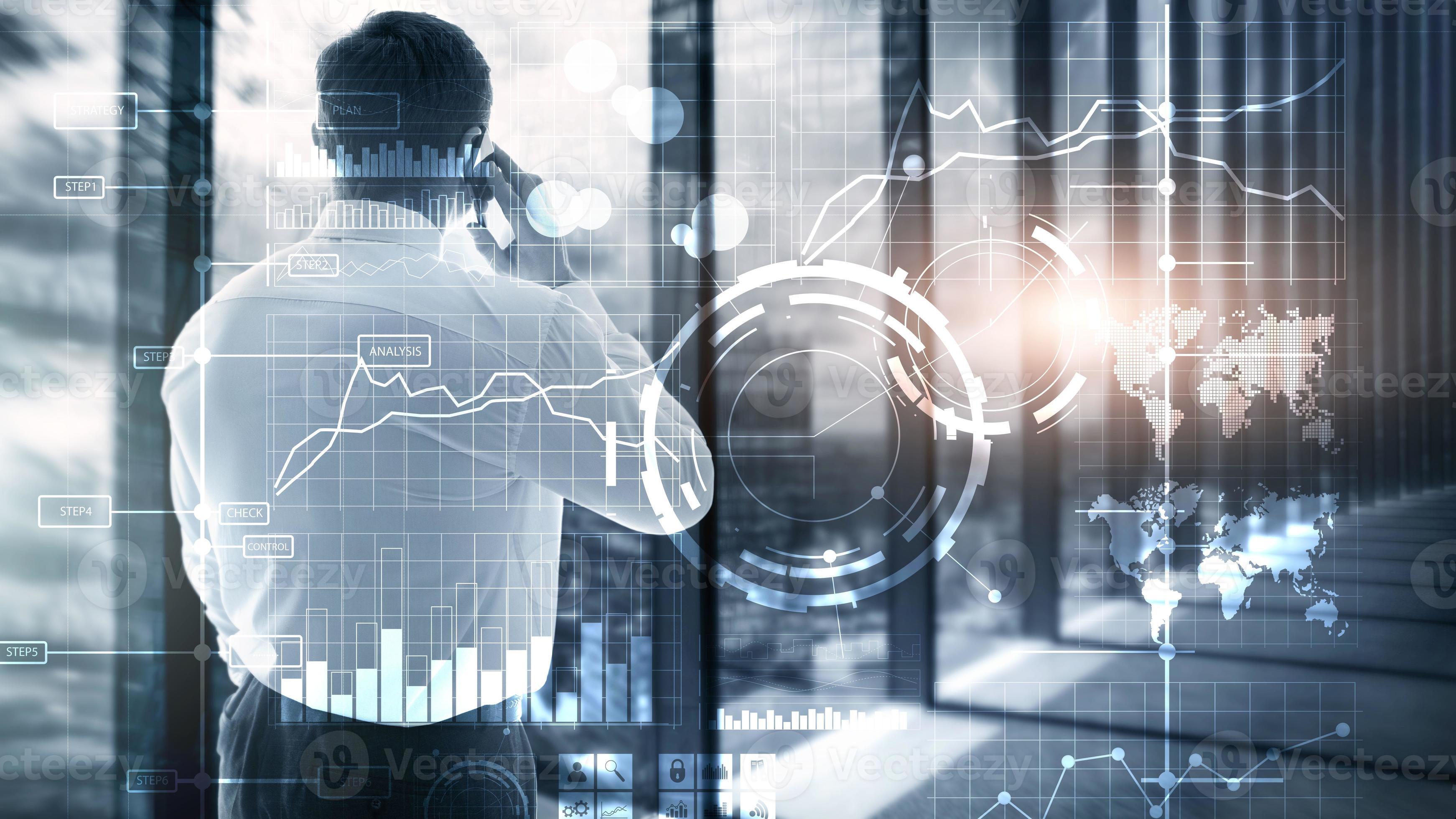 3484x1960 Business intelligence BI Key performance indicator KPI Analysis dashboard transparent blurred background